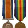 WW1 British War & Victory Medal Pair - Pte. G.R. Skellett, Royal Scots - Wounded