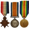 WW1 1914 Mons Star Medal Trio - Pte. A. Spelman, 2nd Bn. South Lancashire Regiment - Wounded