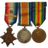 WW1 1914 Mons Star Medal Trio - Dvr. H.C. Moore, Royal Field Artillery