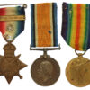 WW1 1914 Mons Star Medal Trio - Pte. T. Masters, Worcestershire Regiment