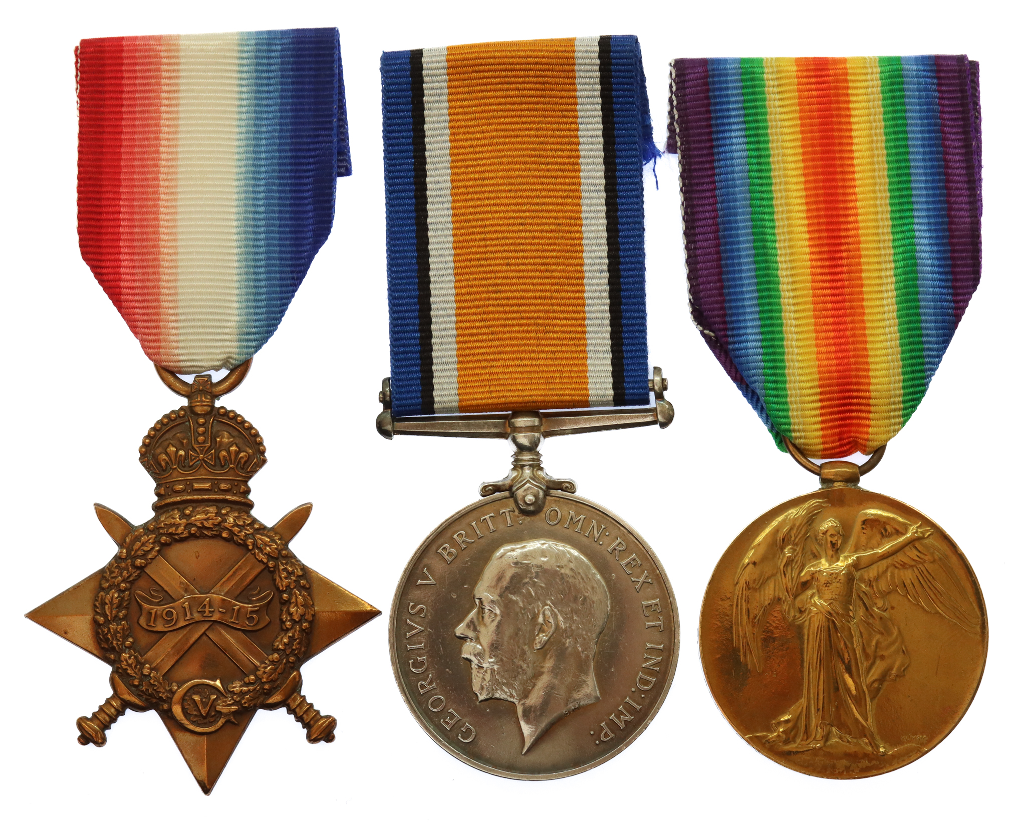 WW1 1914-15 Star Medal Trio - Pte. W.J. Woodley, Royal Marine Light Infantry