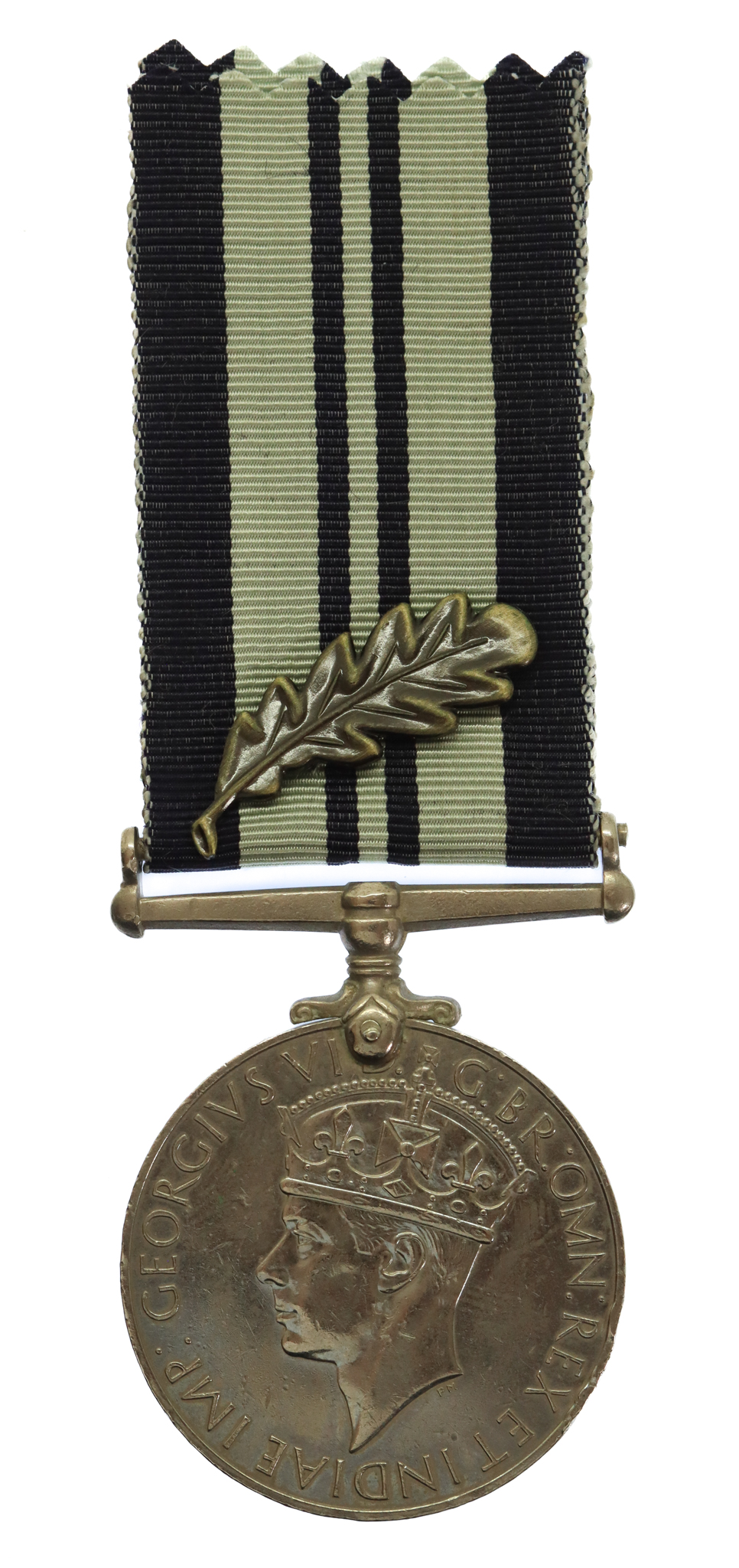 WW2 India Service Medal 1939-45 with M.I.D. Oak Leaf