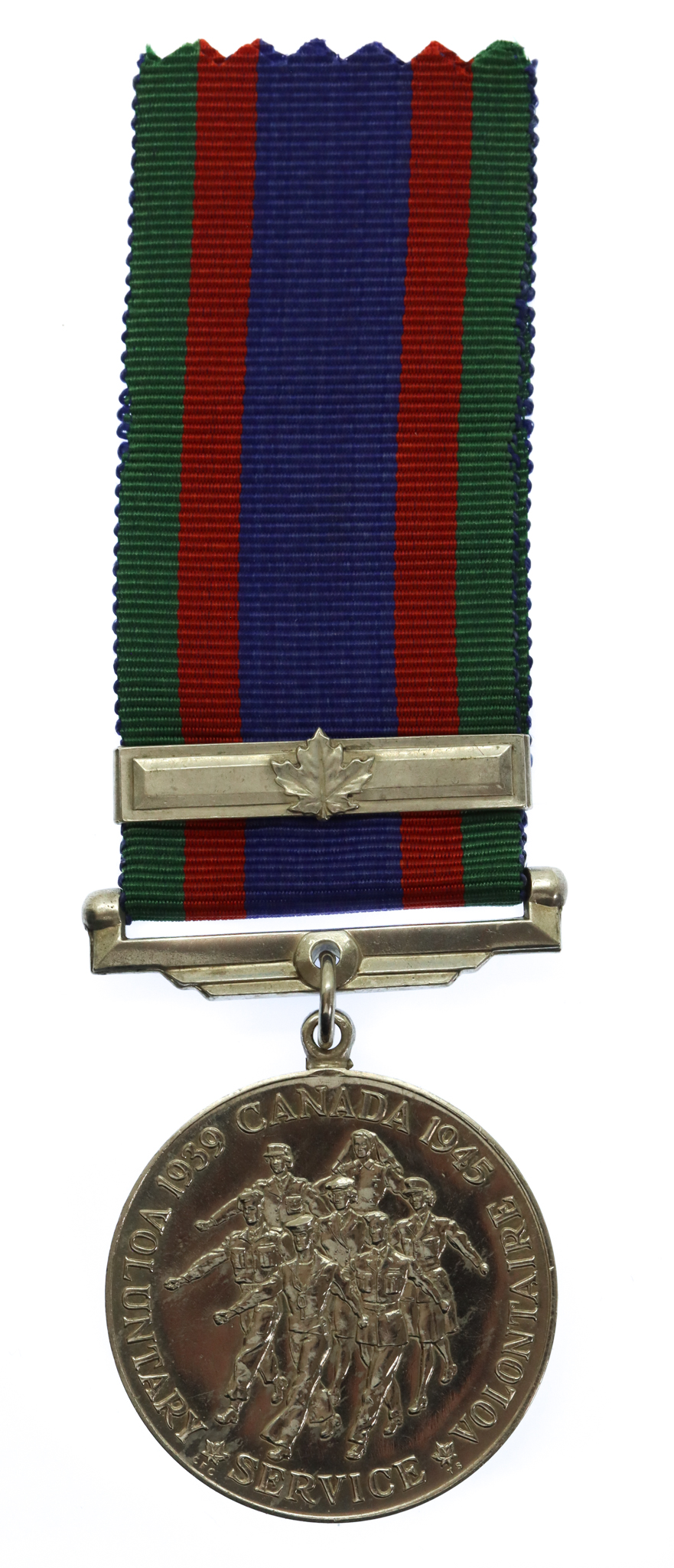 WW2 Canadian Volunteer Service Medal with Overseas Service Bar