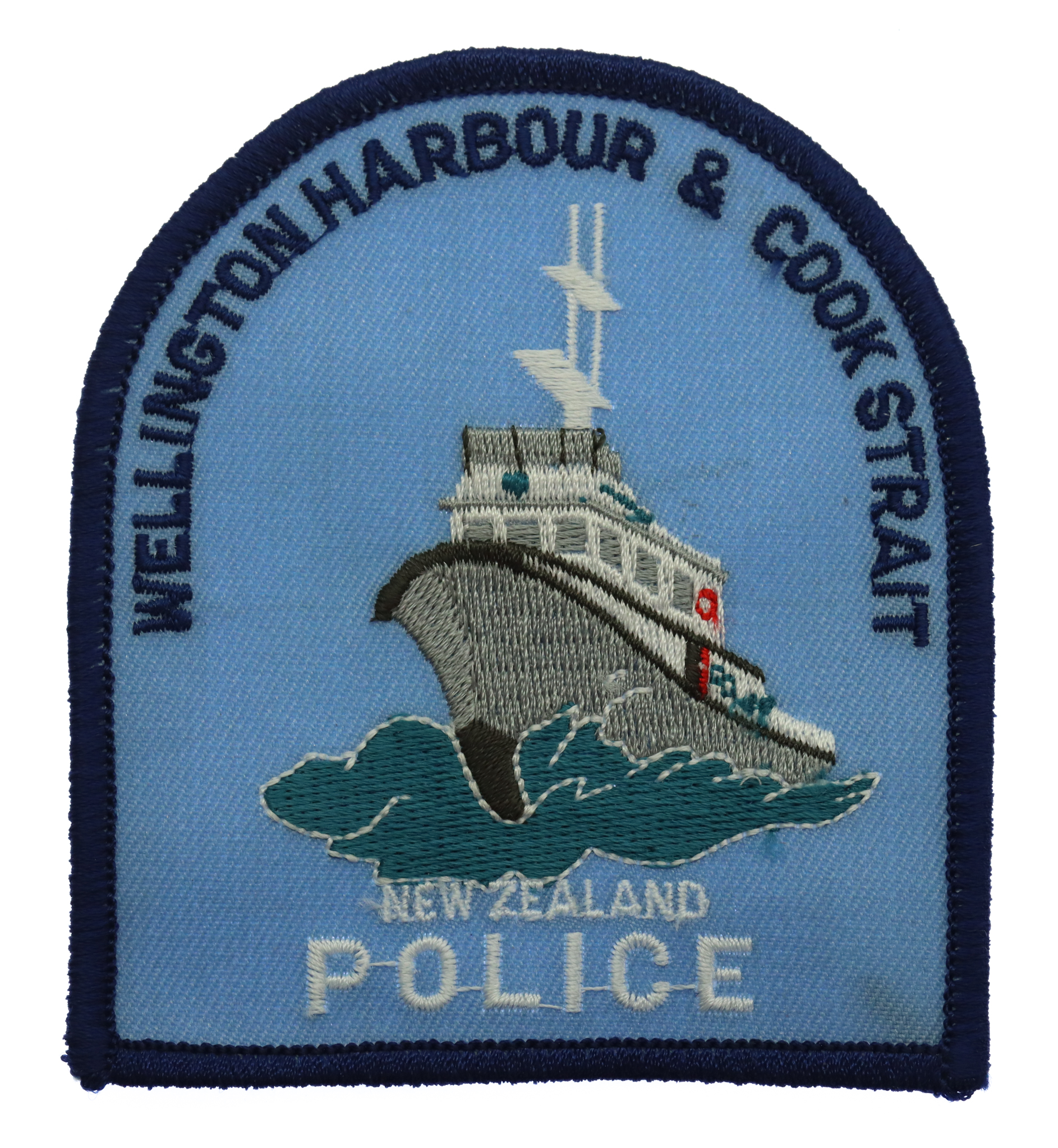 New Zealand Police Wellington Harbour & Cook Strait Cloth Patch Badge