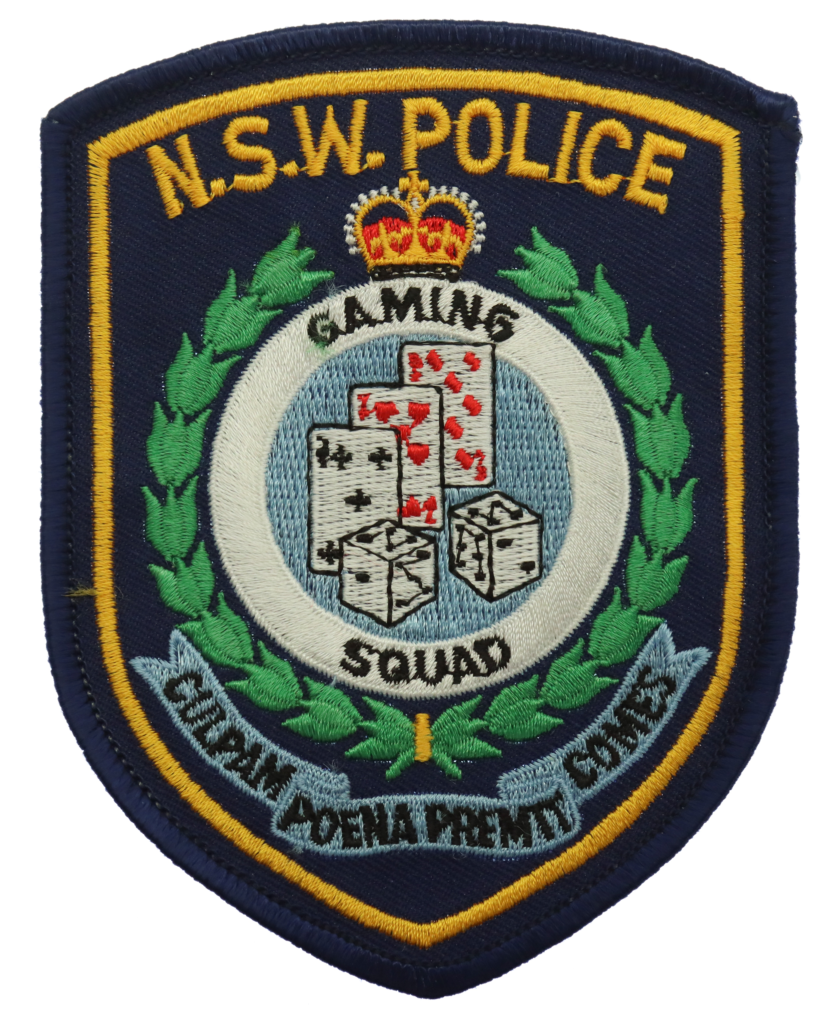 Australia New South Wales Police Gaming Squad Cloth Patch Badge