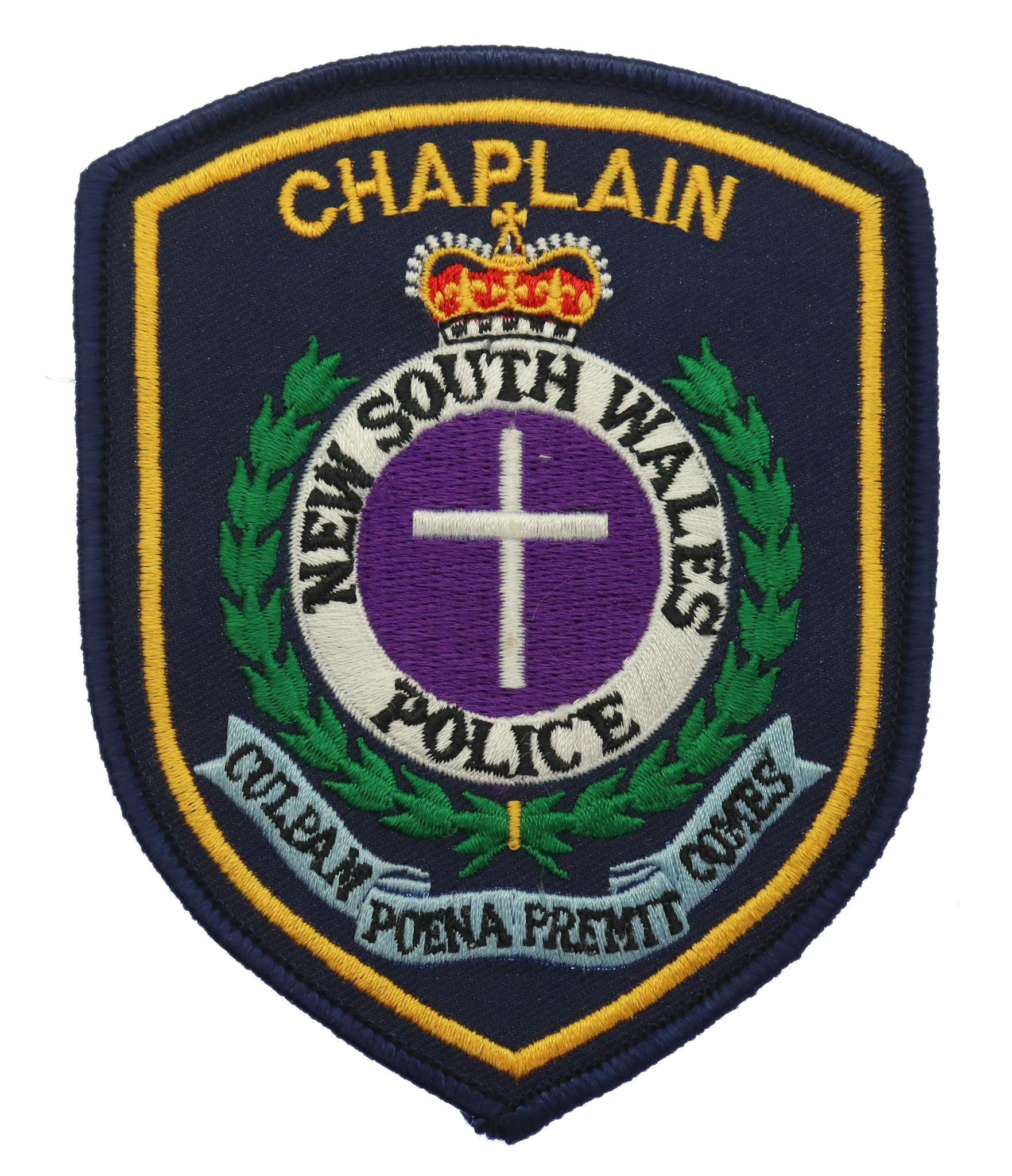 Australia New South Wales Police Chaplain Cloth Patch Badge