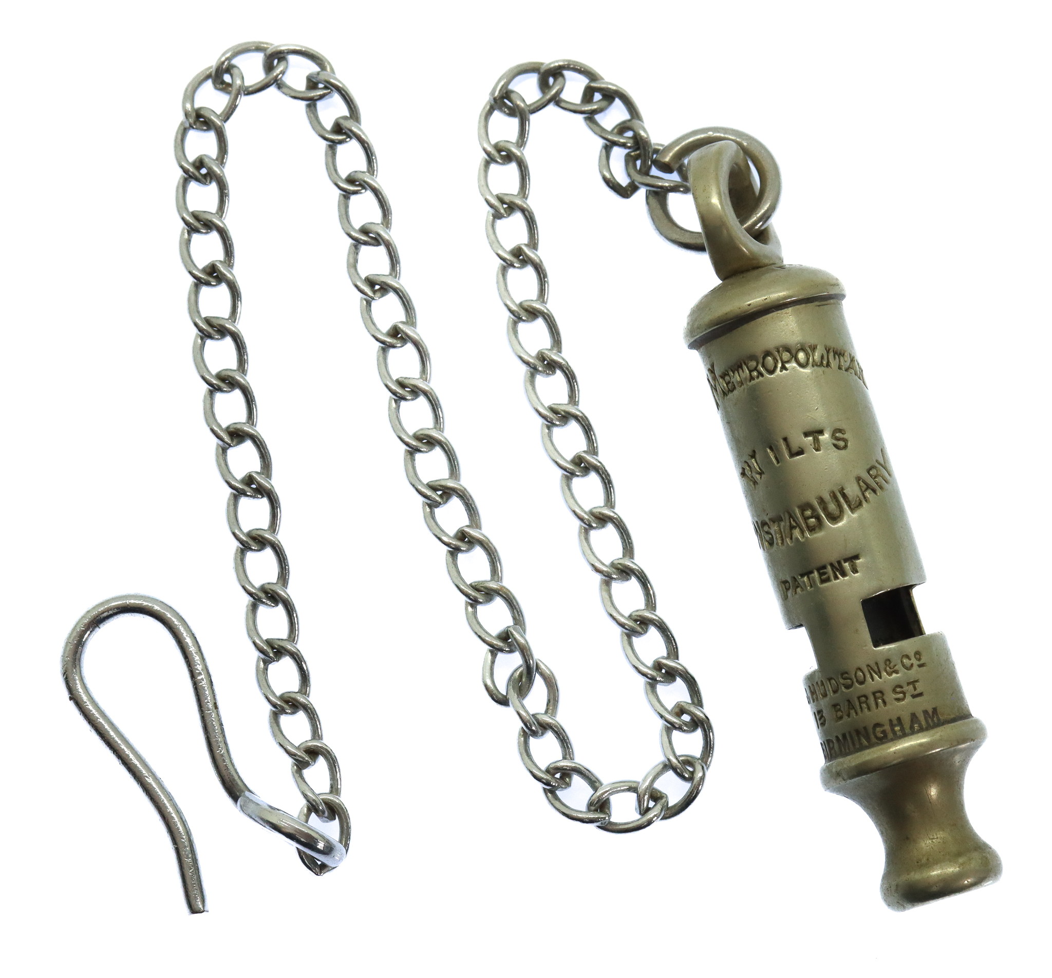Wiltshire Constabulary 'The Metropolitan' Patent Whistle & Chain