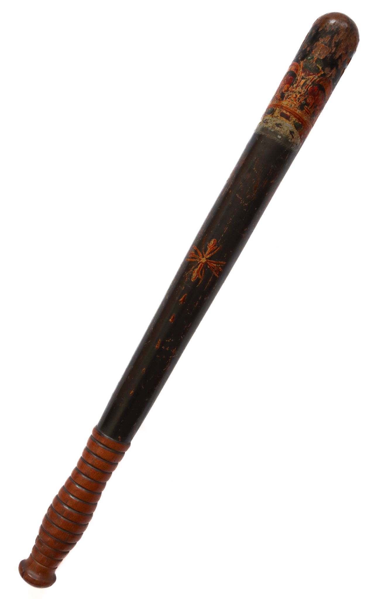Queen Victoria Crown Hand Painted Police Truncheon c.1837- 1901