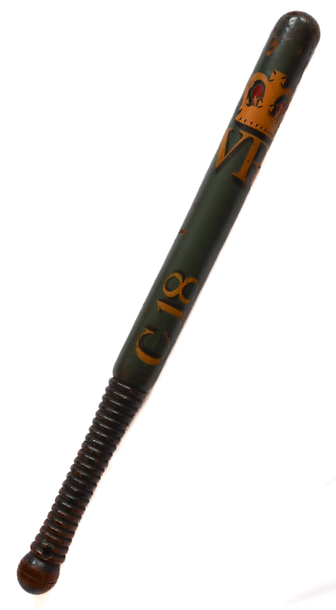 Victorian Hand Painted Police Truncheon - C18