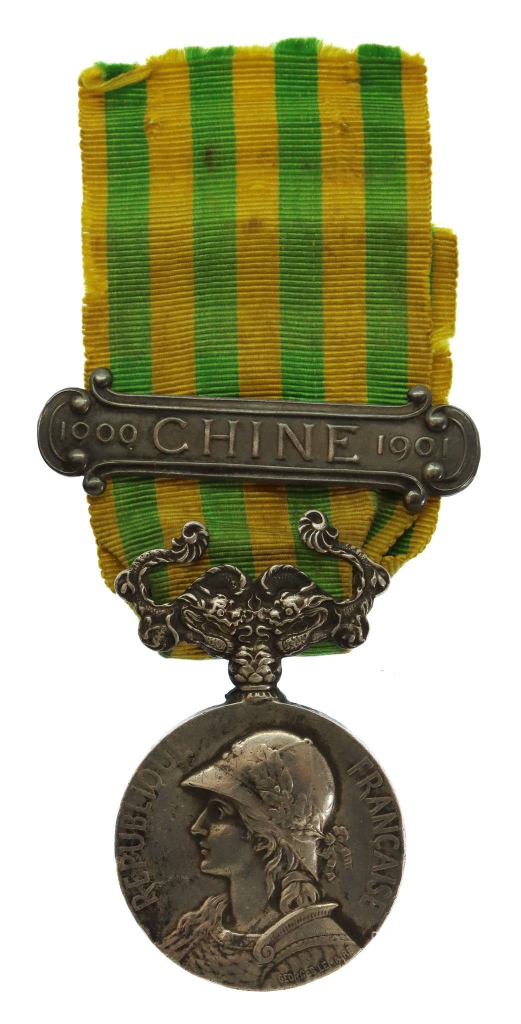 France 'Boxer Rebelliion' China War Medal 1900-1901 with 1900 Chine 1901 Clasp