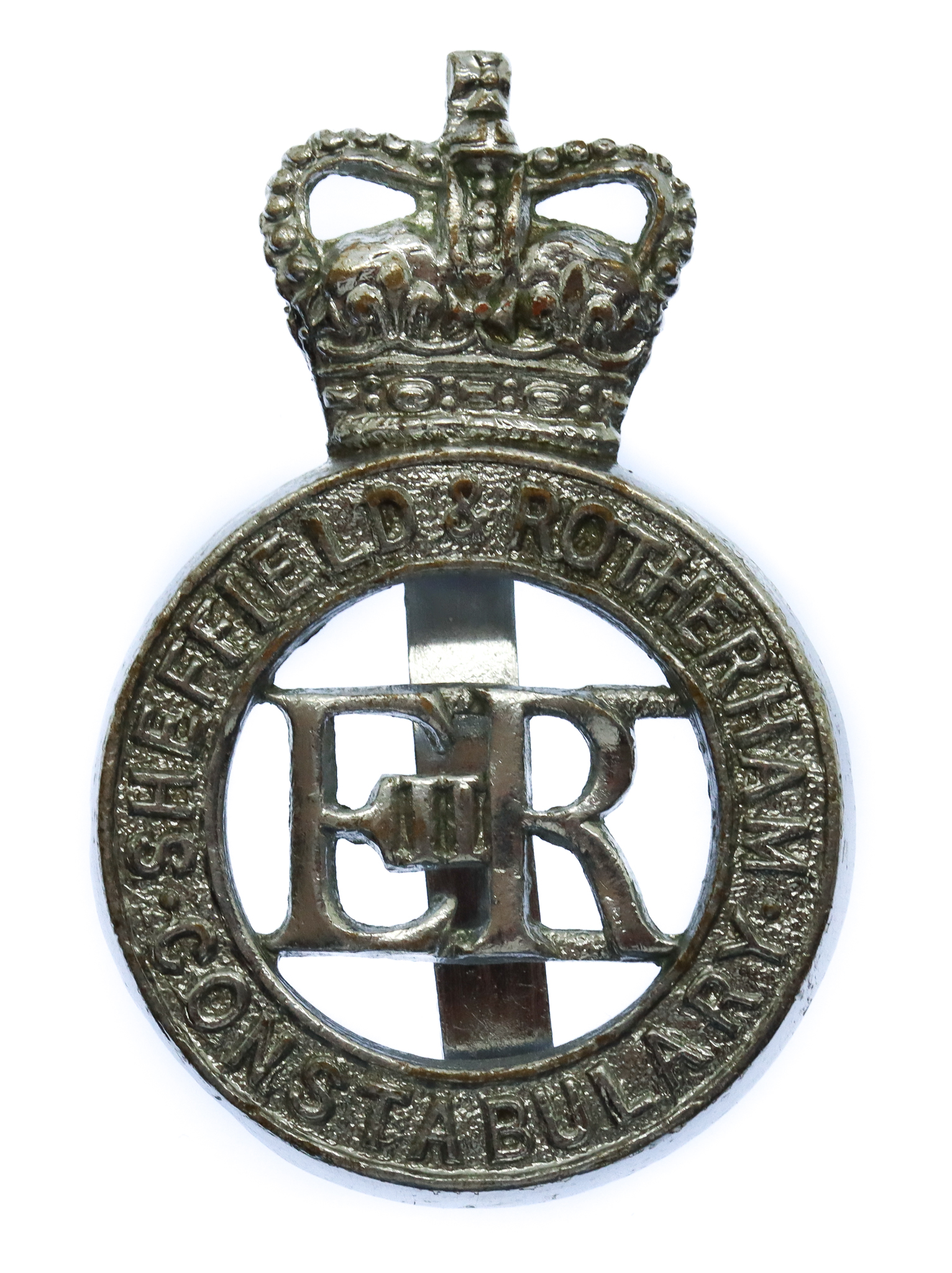 Sheffield & Rotherham Constabulary Cap Badge - Queen's Crown