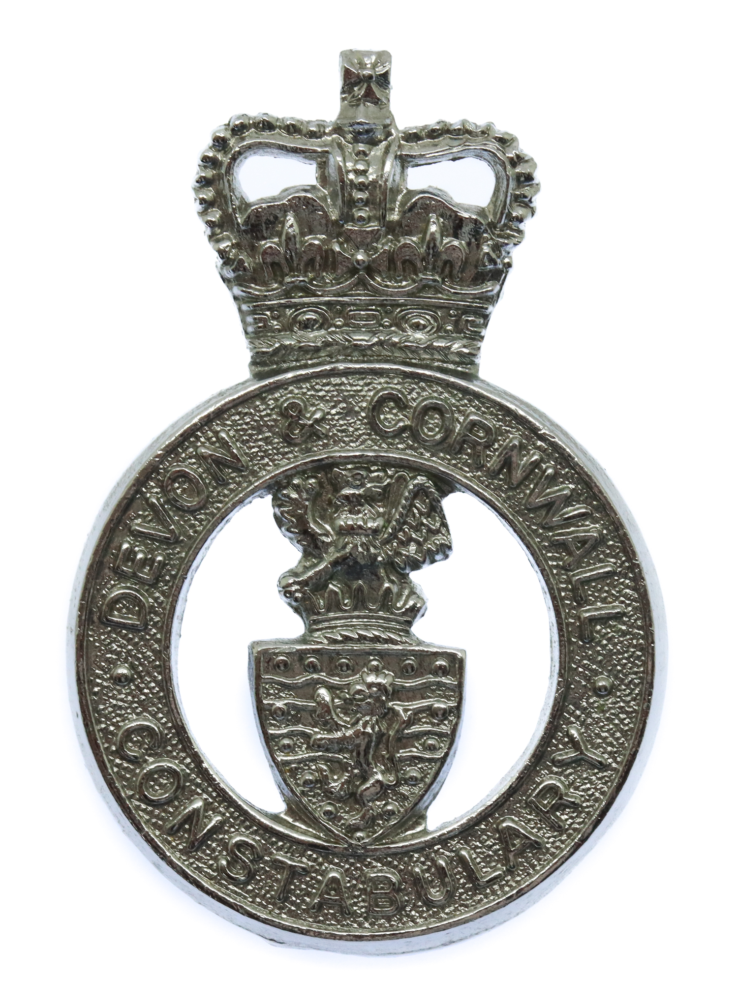 Devon & Cornwall Constabulary Cap Badge - Queen's Crown