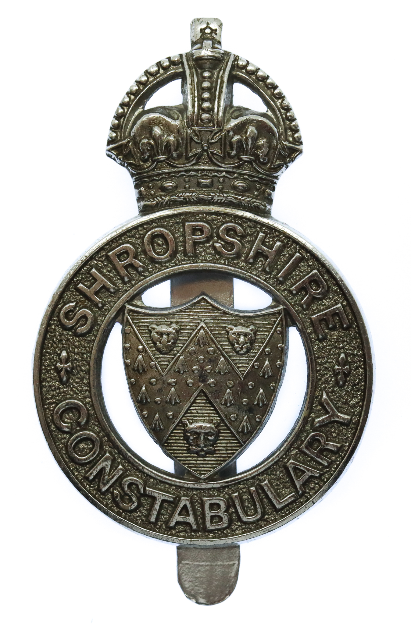 Shropshire Constabulary Cap Badge - King's Crown