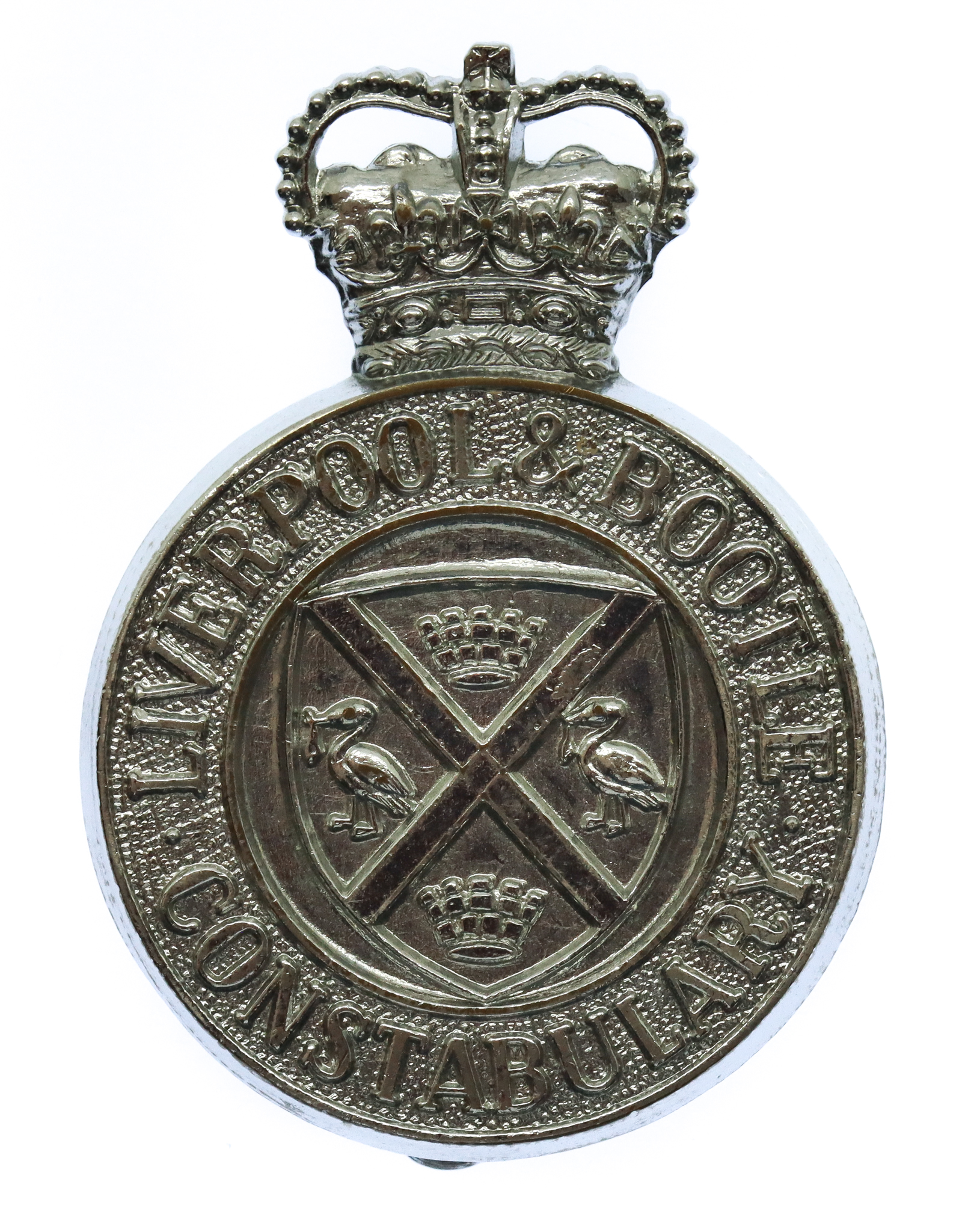 Liverpool & Bootle Constabulary Cap Badge - Queen's Crown