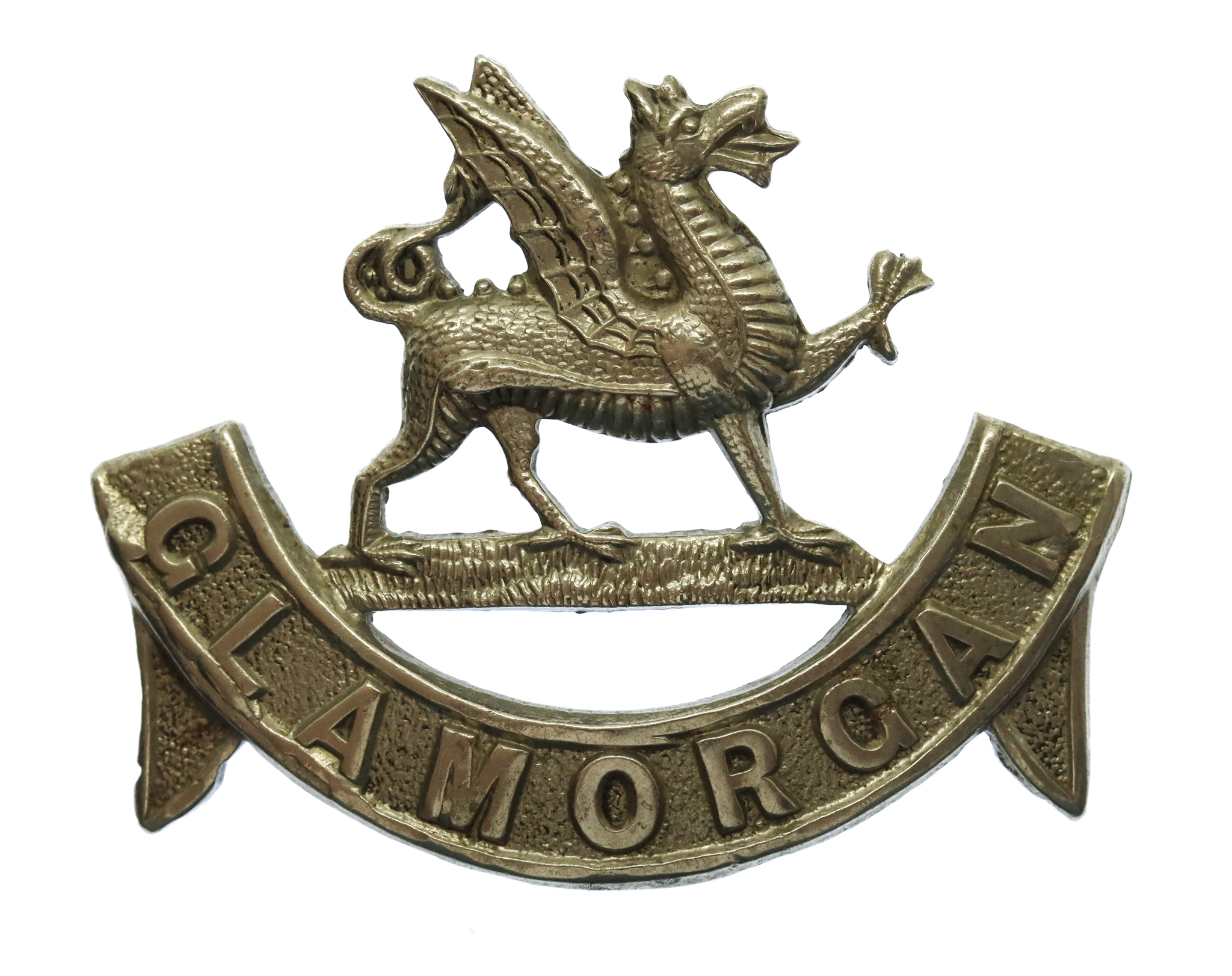 Glamorgan Constabulary White Metal Collar Badge