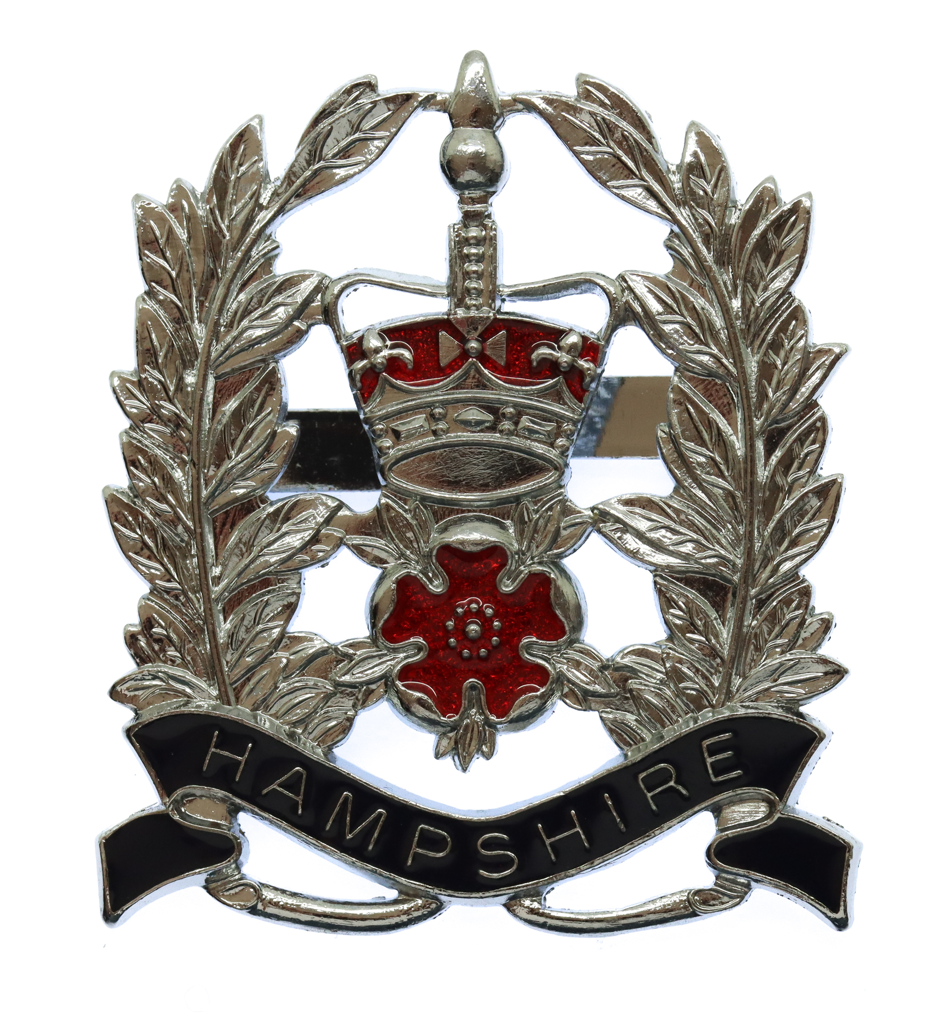 Hampshire Constabulary Sergeants Enamelled Cap Badge - Queen's Crown