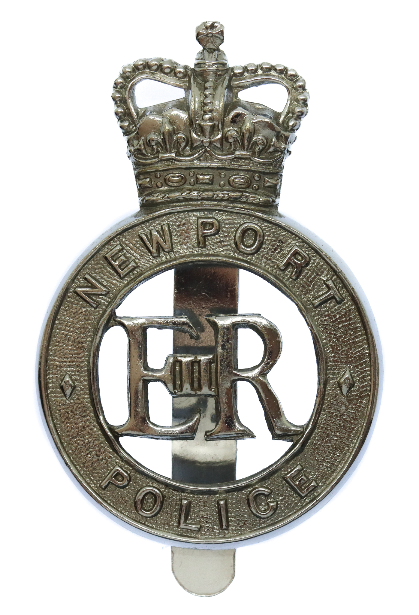 Newport Borough Police Cap Badge - Queen's Crown