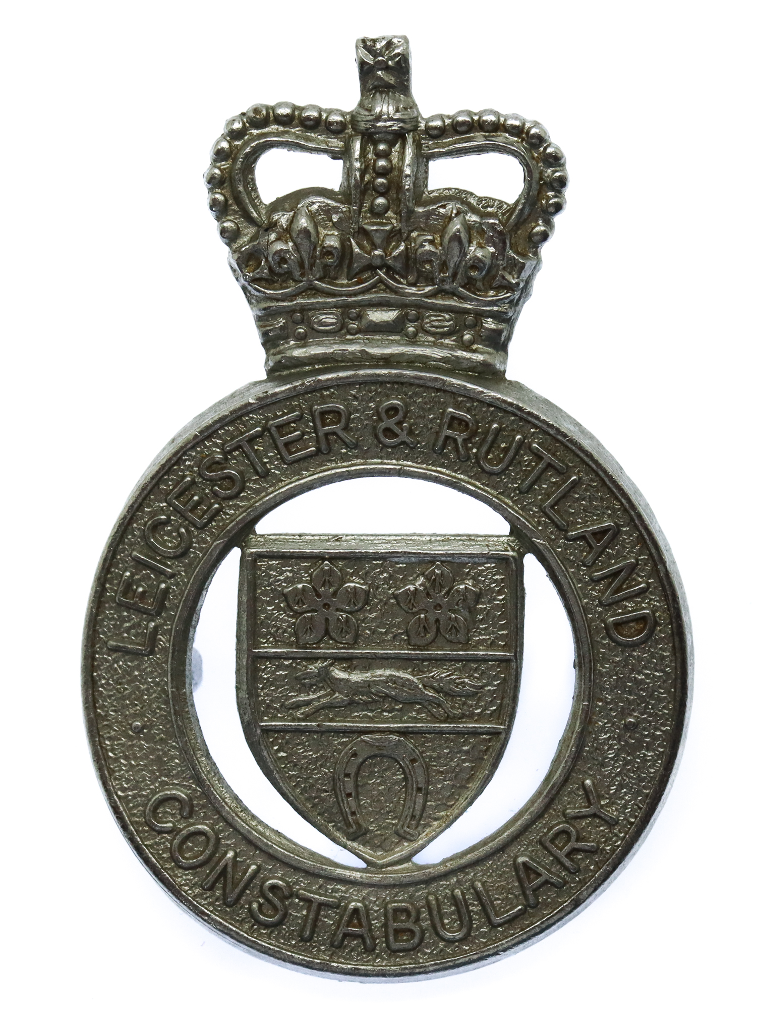 Leicester & Rutland Constabulary Cap Badge - Queen's Crown