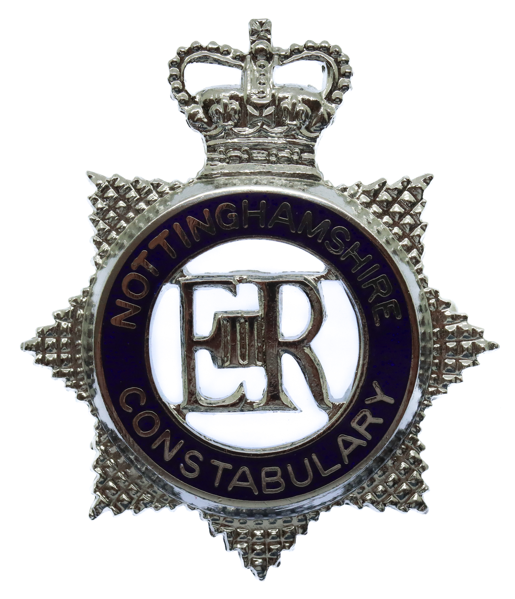 Nottinghamshire Constabulary Senior Officer's Enamelled Cap Badge - Queen's Crown