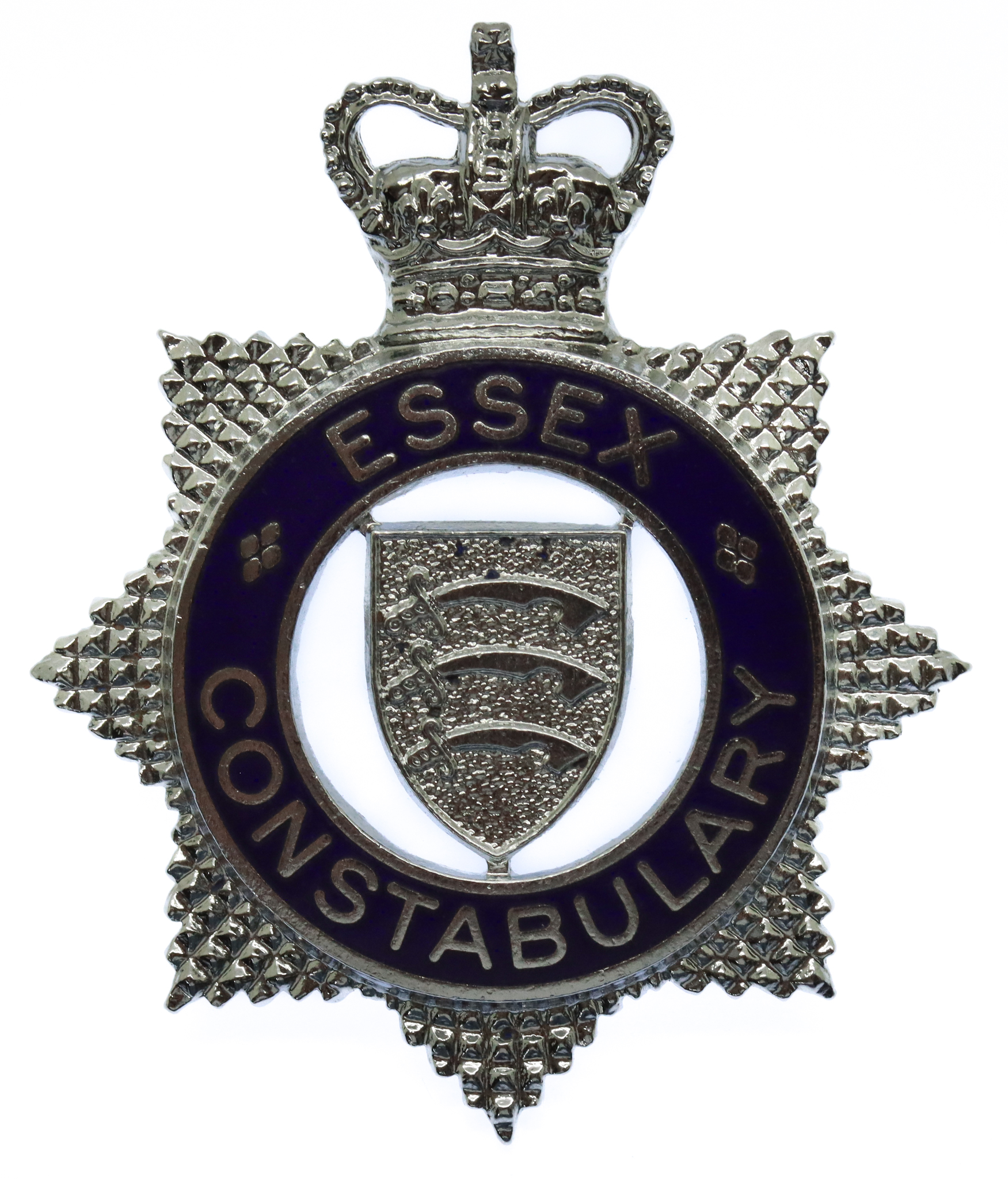 Essex Constabulary Senior Officer's Enamelled Cap Badge - Queen's Crown