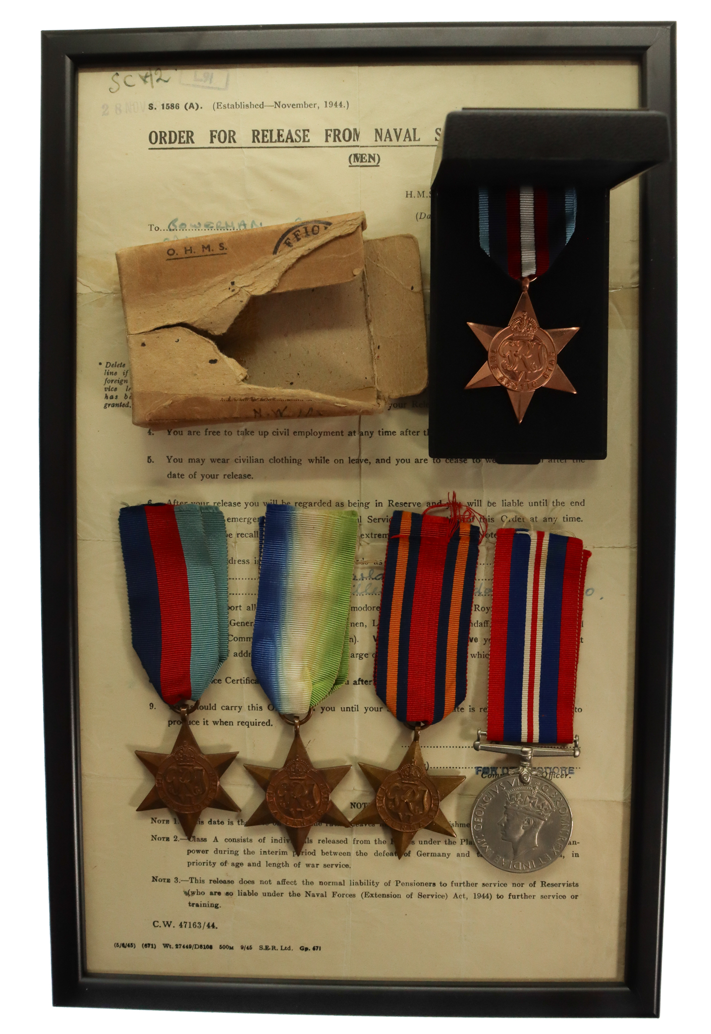 WW2 Arctic Star Medal Group of Five - Able Seaman G.W. Bowerman, Roya Navy