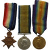 WW1 1914-15 Star Medal Trio - Pte. T. King, King's Own Yorkshire Light Infantry - Wounded