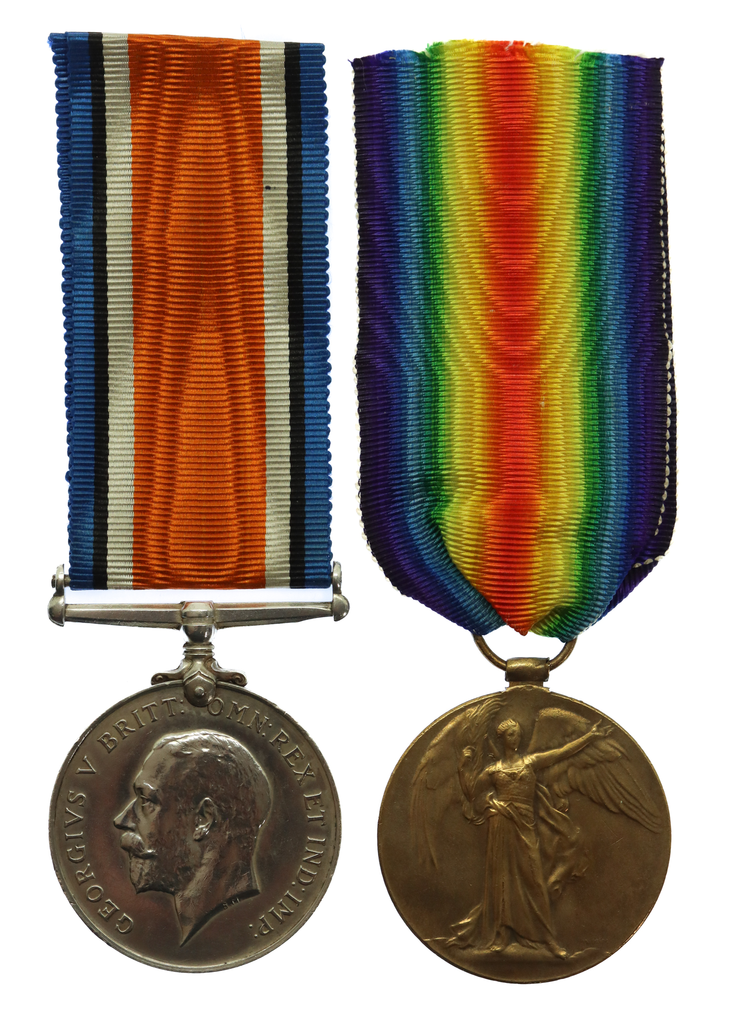 WW1 British War & Victory Medal Pair - Pte. A. Lawson, Royal Highlanders (Black Watch) - Twice Wounded
