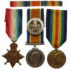WW1 1914-15 Star Medal Trio and Silver War Badge - Pte. S. Impey, 1st London Regiment - Wounded