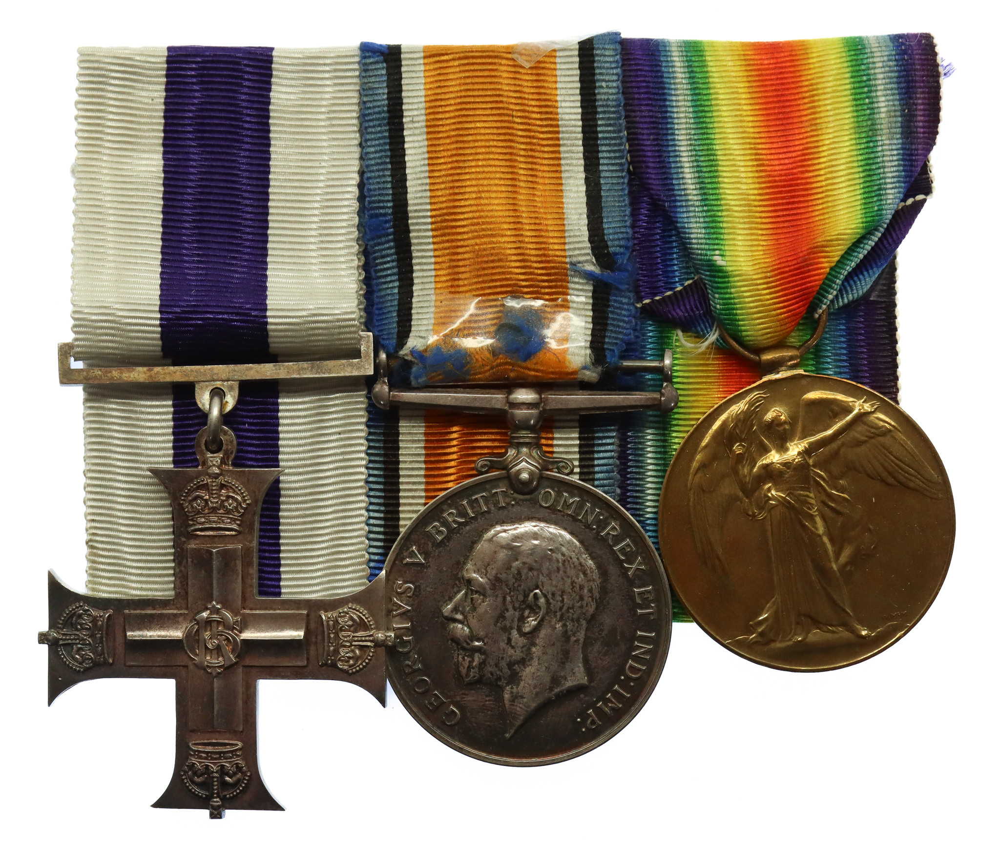 WW1 Trench Raider's Military Cross Medal Group of Three - Lieut. H.E. Wyatt, Worcestershire Regiment