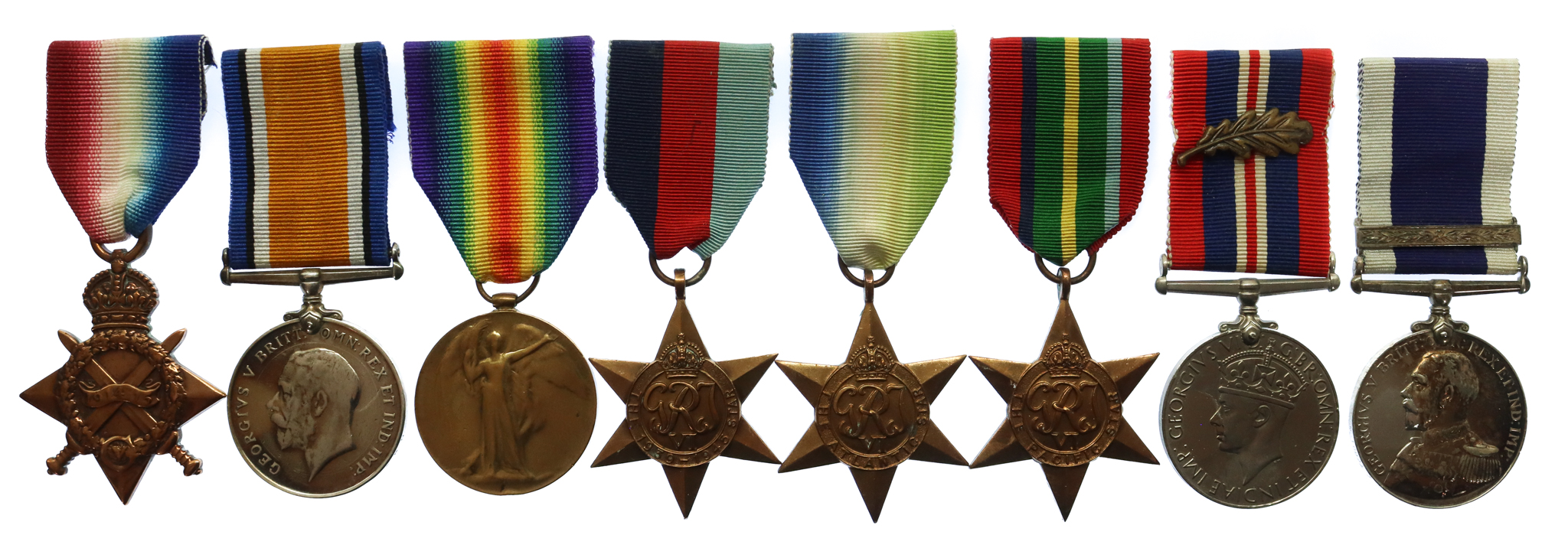 WW1 1914-15 Star Trio, WW2 Mentioned in Despatches and Royal Navy Long Service & Good Conduct Medal and Bar Group of Eight - CEA. F.W. Strike, Royal Navy