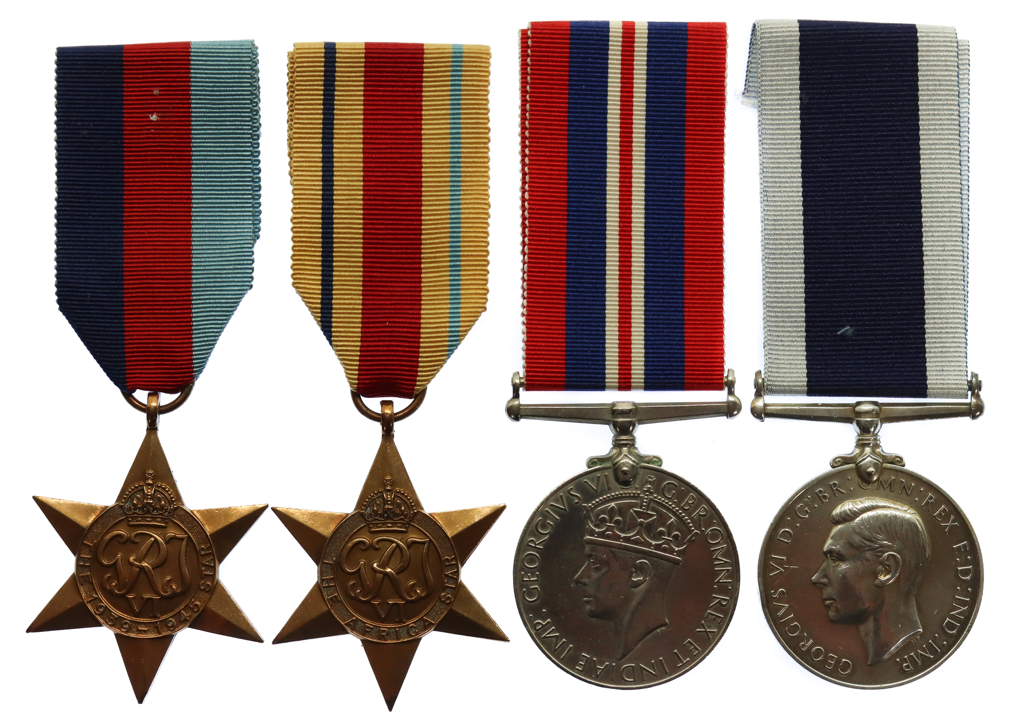 WW2 and Royal Navy Long Service & Good Conduct Medal Group of Four - Petty Officer F.J. Crossman, Royal Navy, HMS Urley