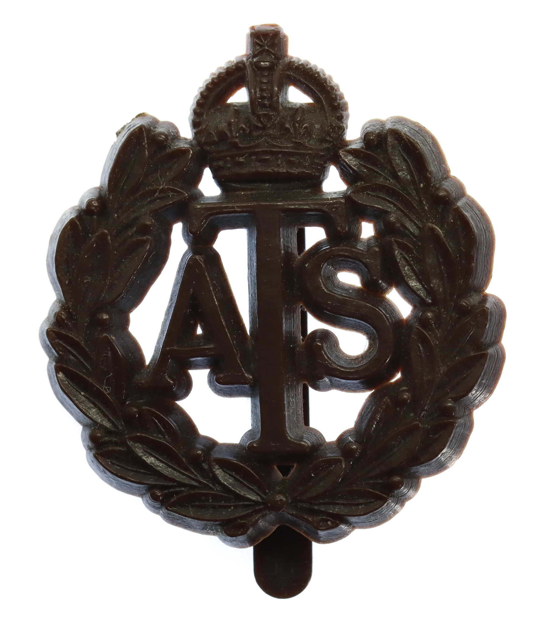 Auxiliary Territorial Service (A.T.S.) WW2 Plastic Economy Cap Badge