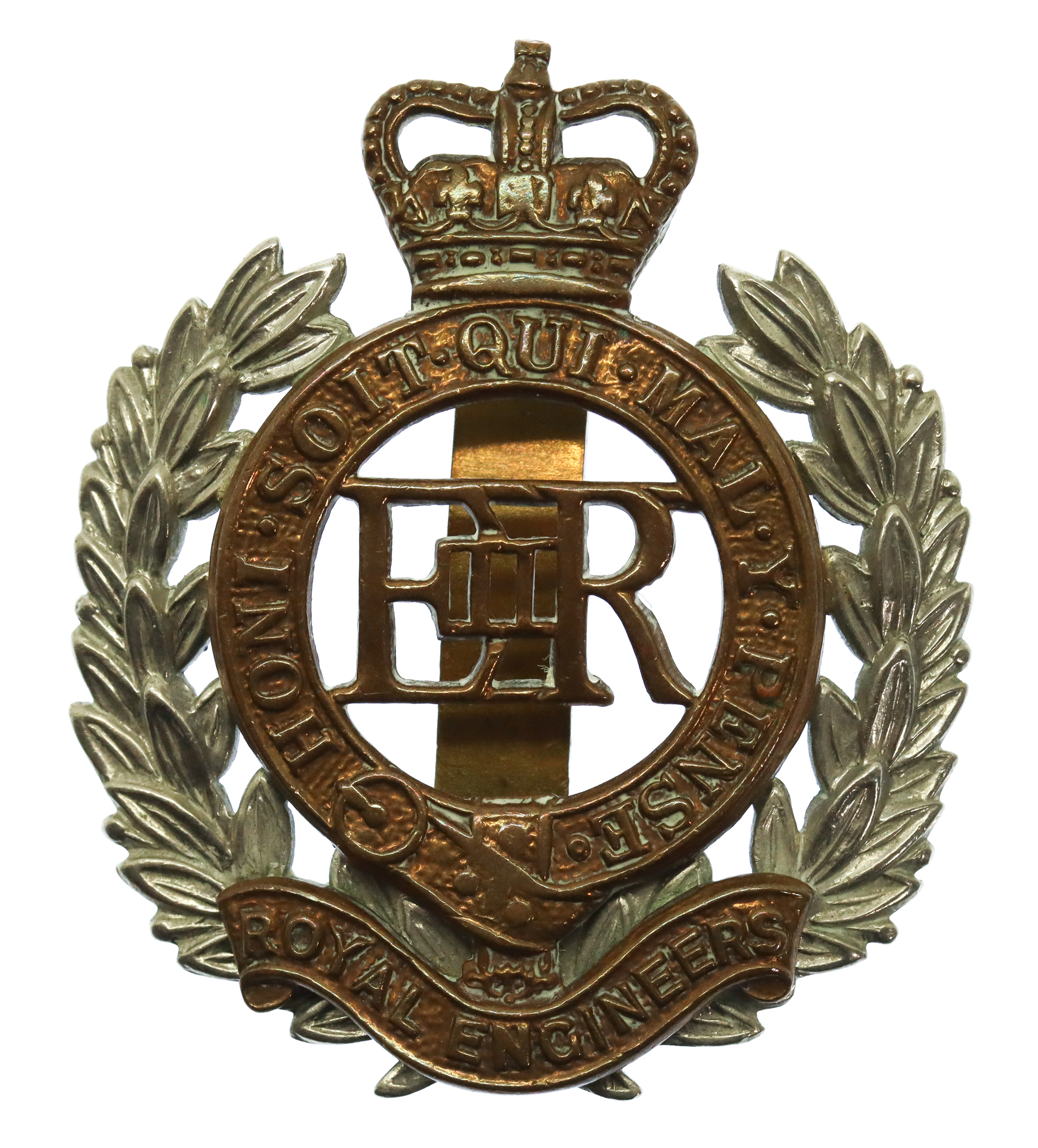 EIIR Royal Engineers Bi-Metal Cap Badge