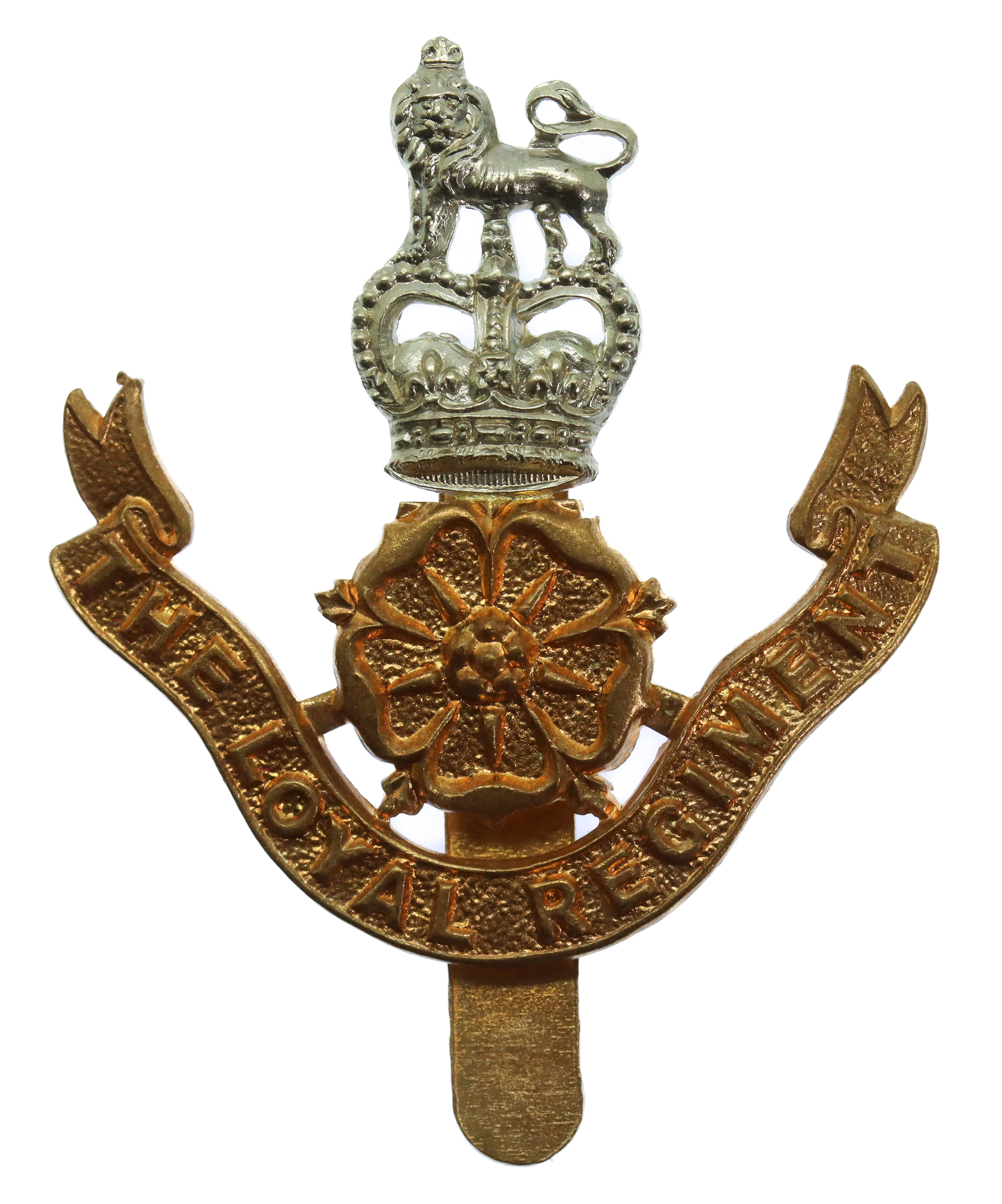 The Loyal Regiment (North Lancashire) Bi-Metal Cap Badge - Queen's Crown
