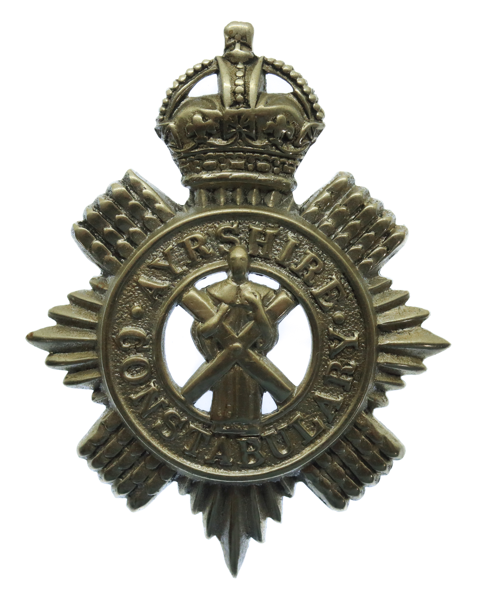Ayrshire Constabulary Cap Badge - King's Crown