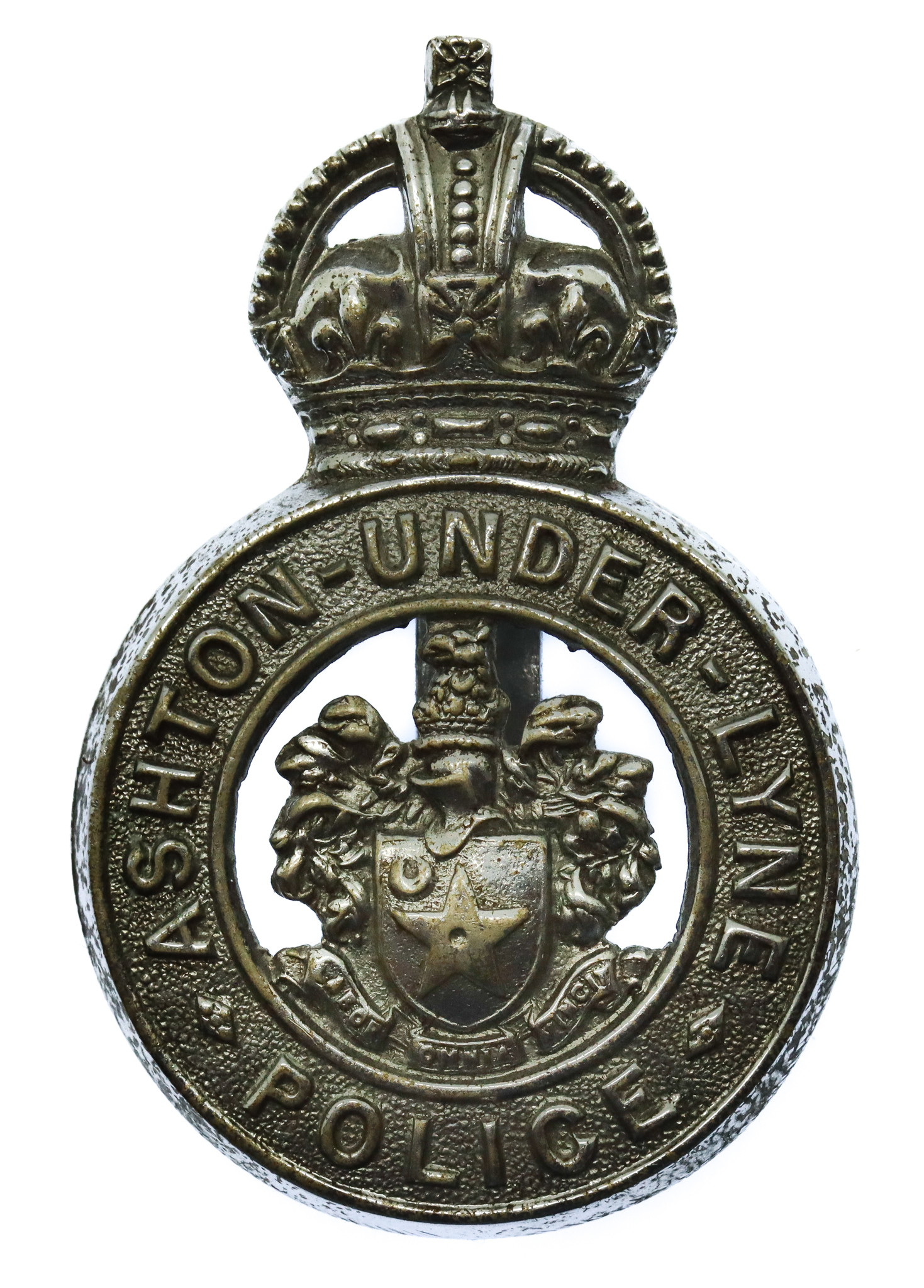 Ashton-under-Lyne Borough Police Cap Badge - King's Crown