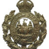 Birmingham City Police White Metal Wreath Helmet Plate - King's Crown
