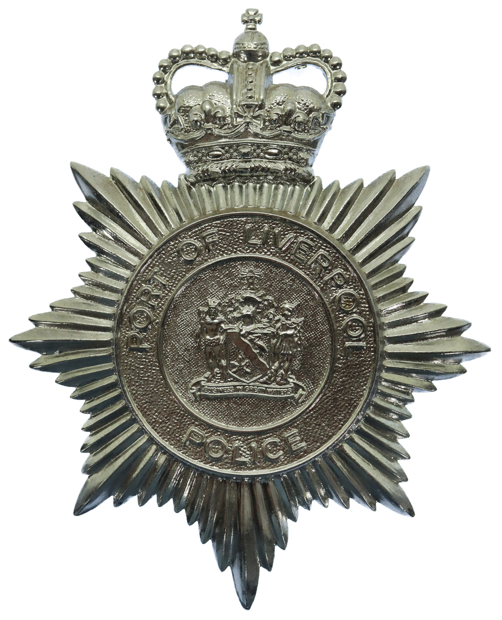 Port of Liverpool Police Helmet Plate - Queen's Crown