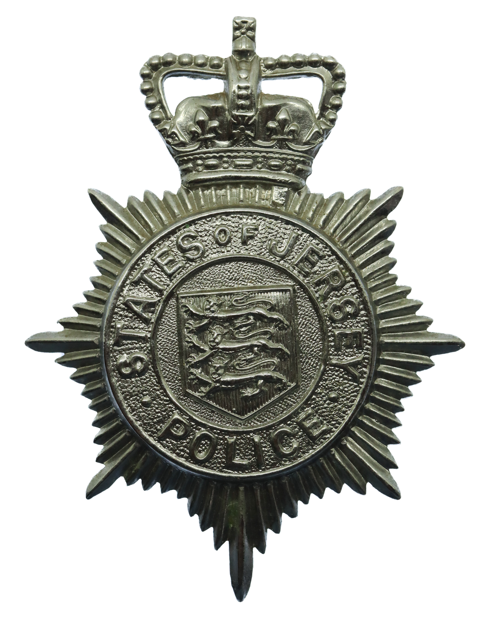 States of Jersey Police Helmet Plate - Queen's Crown