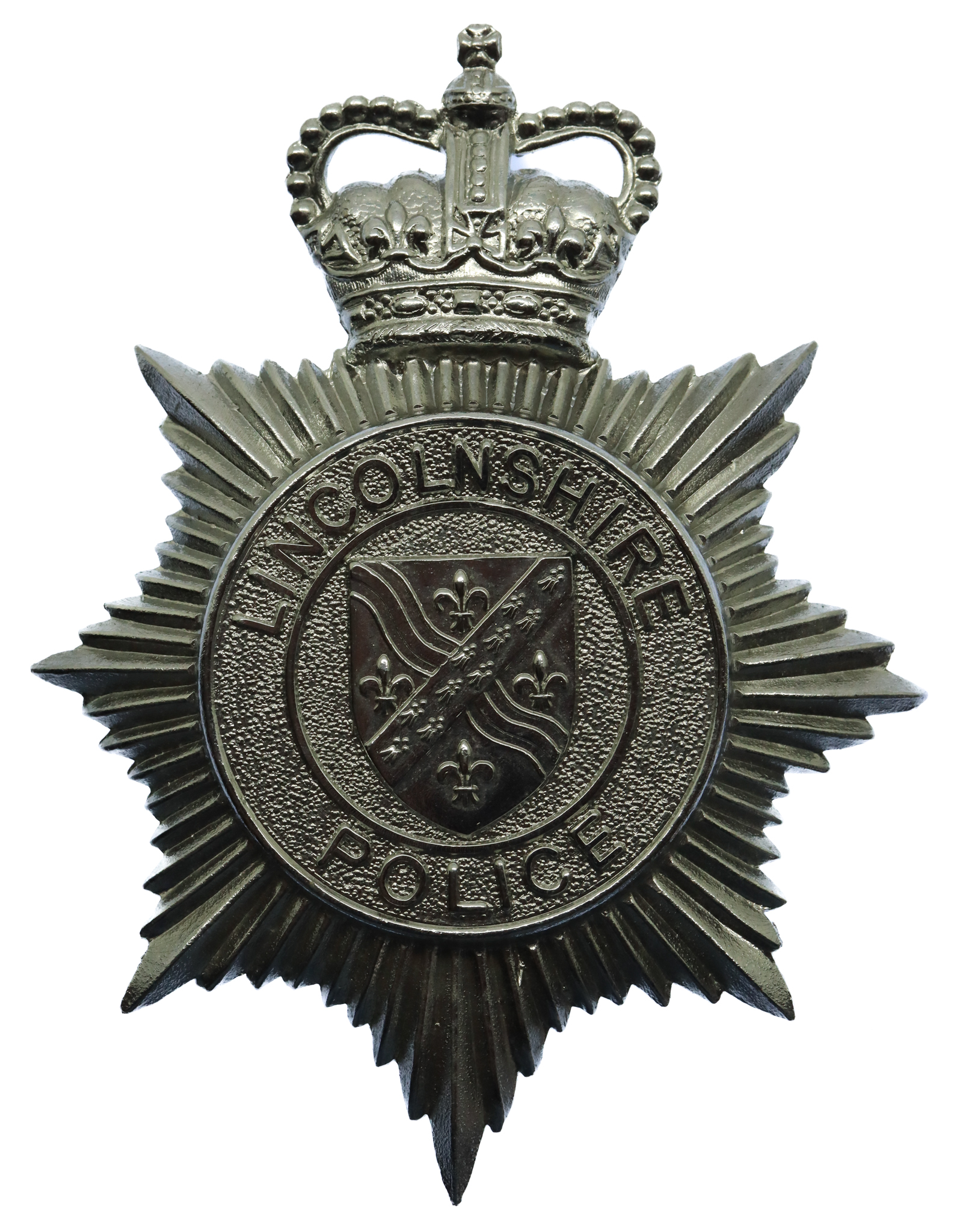 Lincolnshire Police Helmet Plate - Queen's Crown
