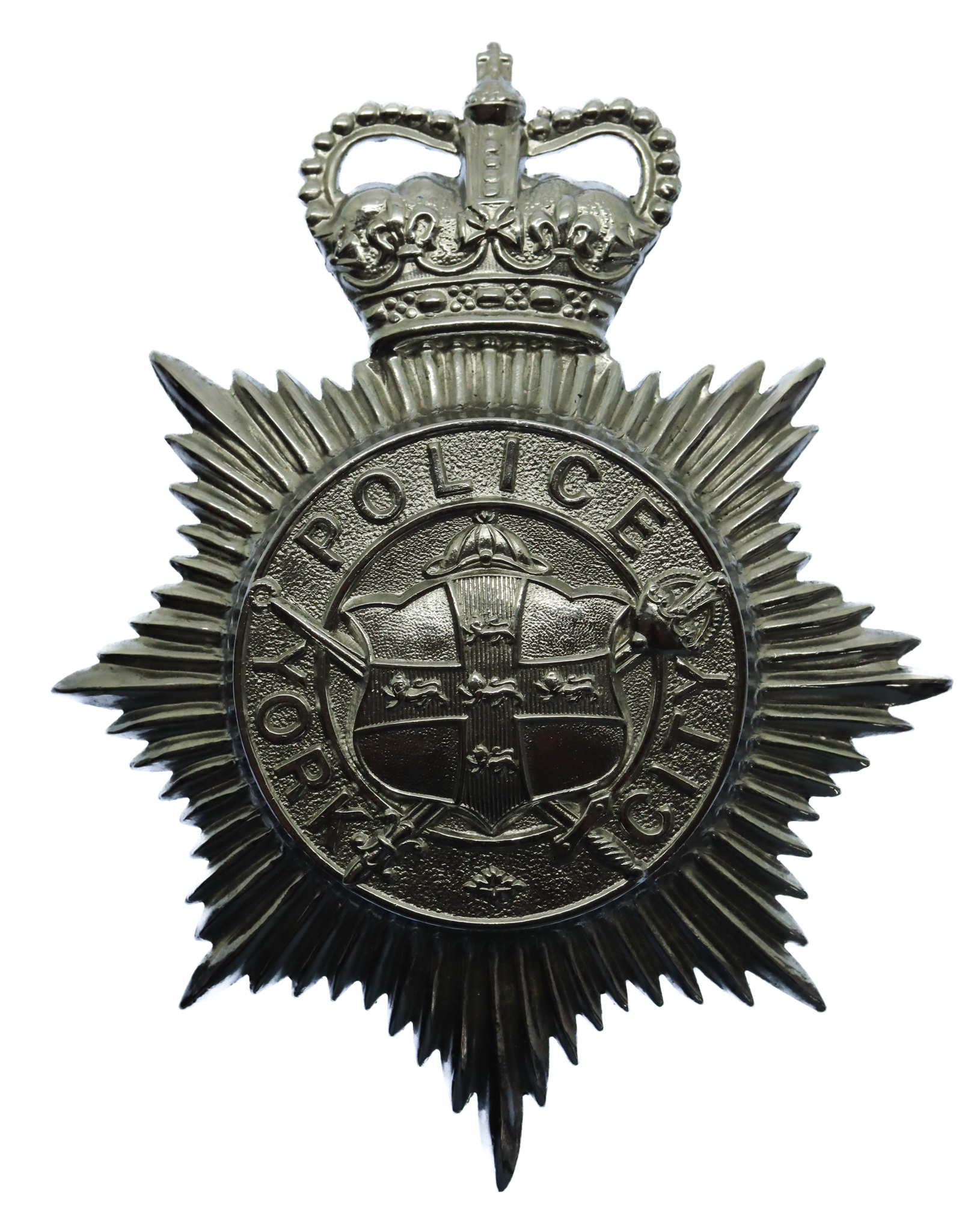 York City Police Helmet Plate - Queen's Crown 