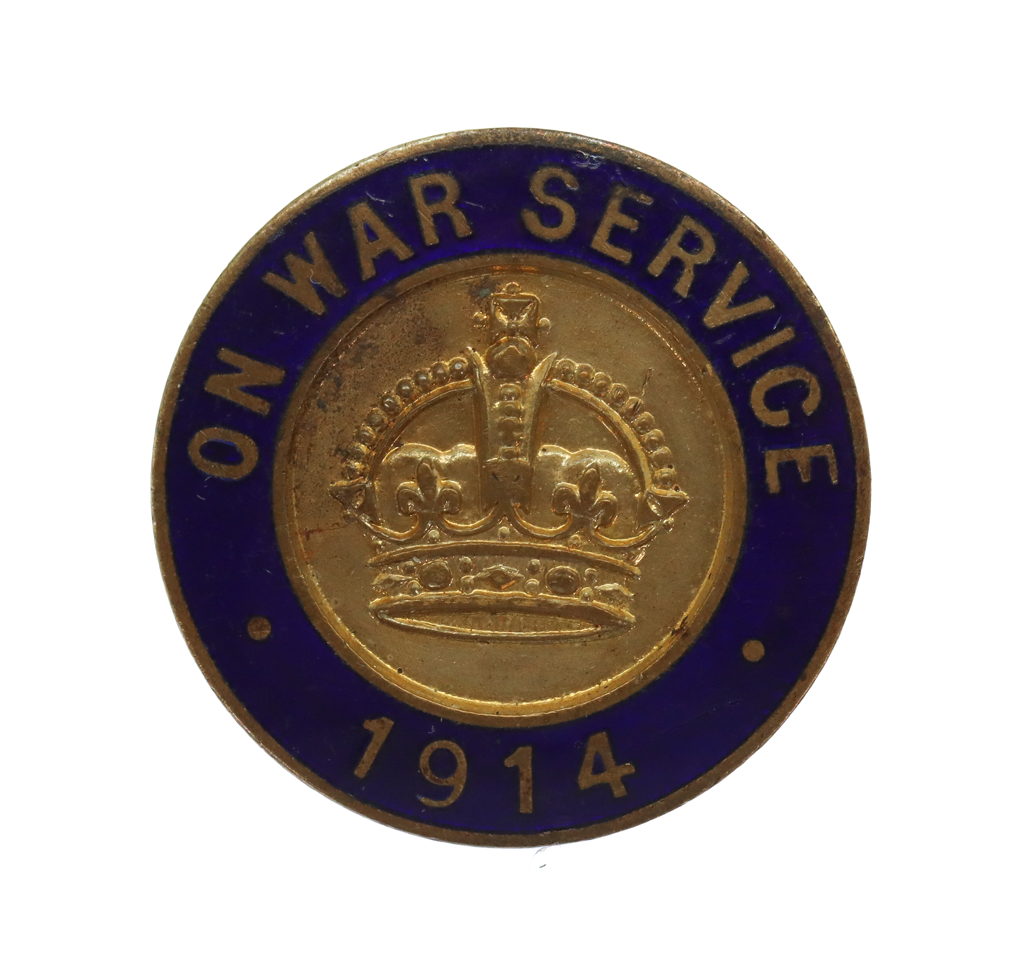 WW1 1914 On War Service Enamelled Lapel Badge
