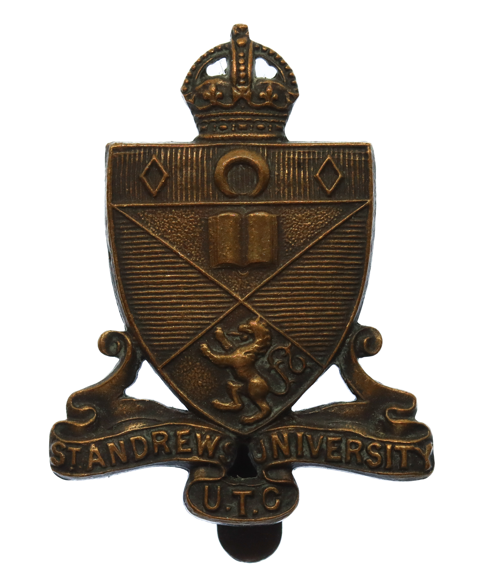 St. Andrew's University U.T.C. Cap Badge - King's Crown