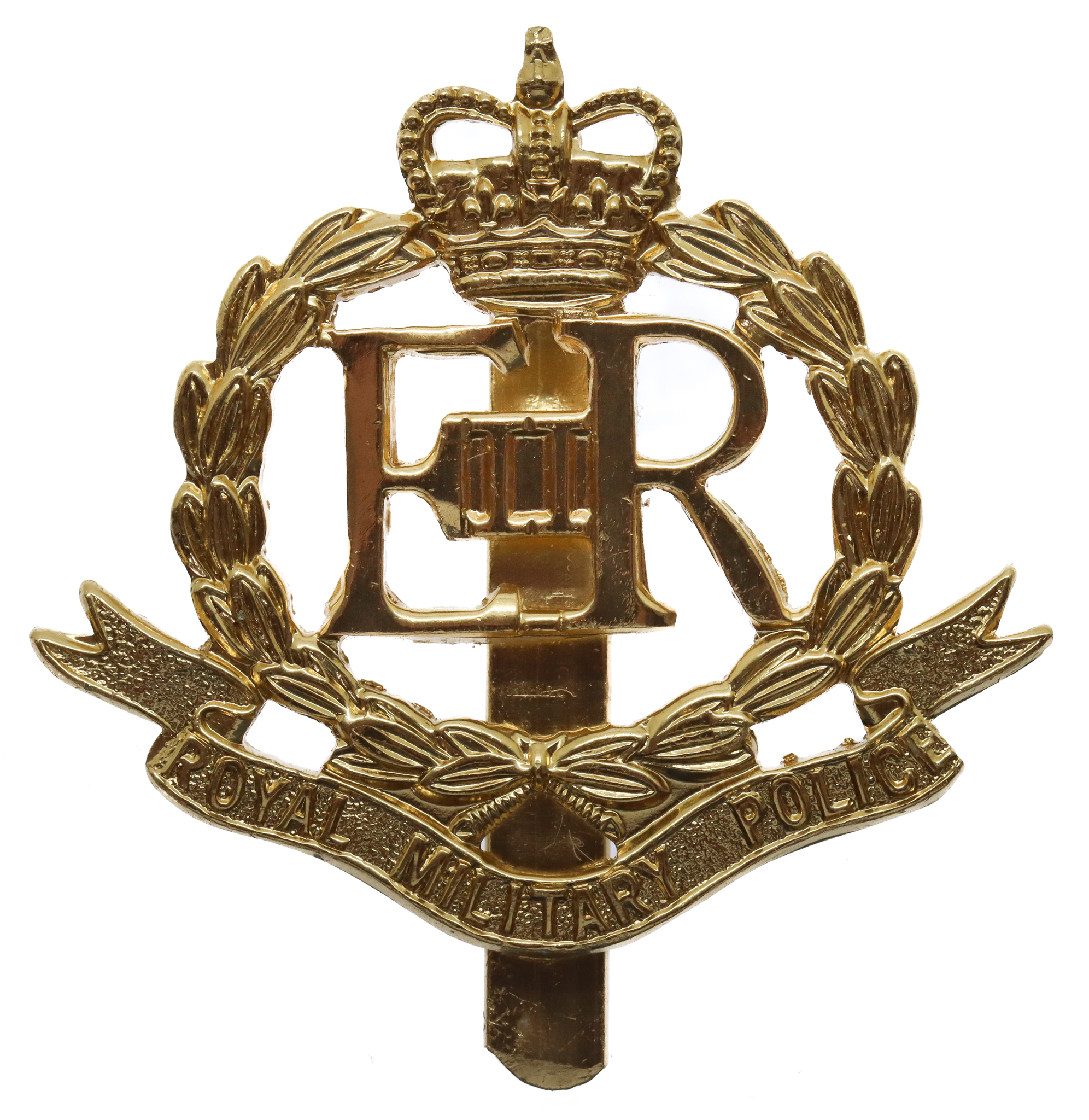 EIIR Royal Military Police (RMP) Anodised (Staybrite) Cap Badge