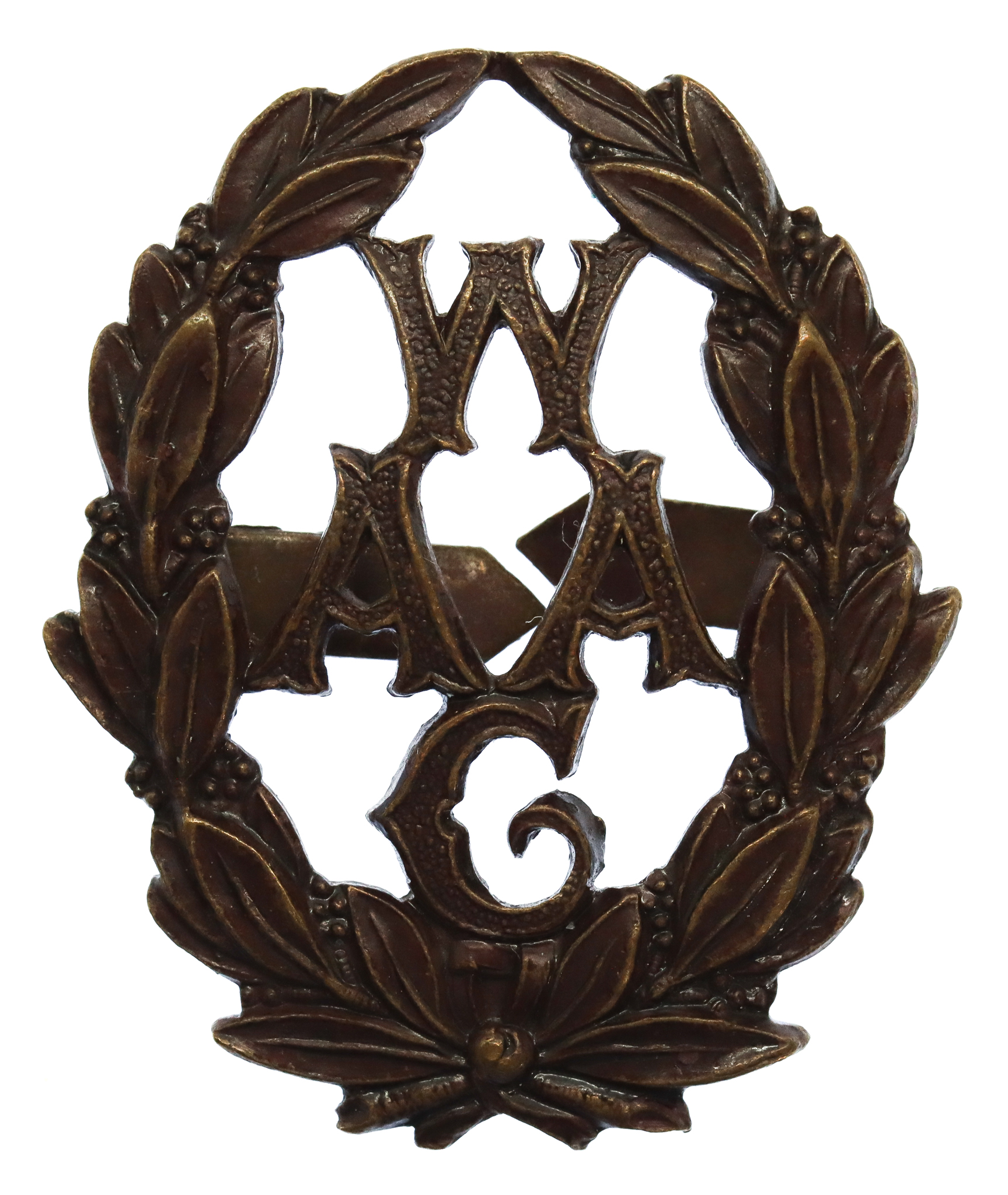Women's Army Auxiliary Corps (W.A.A.C.) Officer's Service Dress Cap Badge
