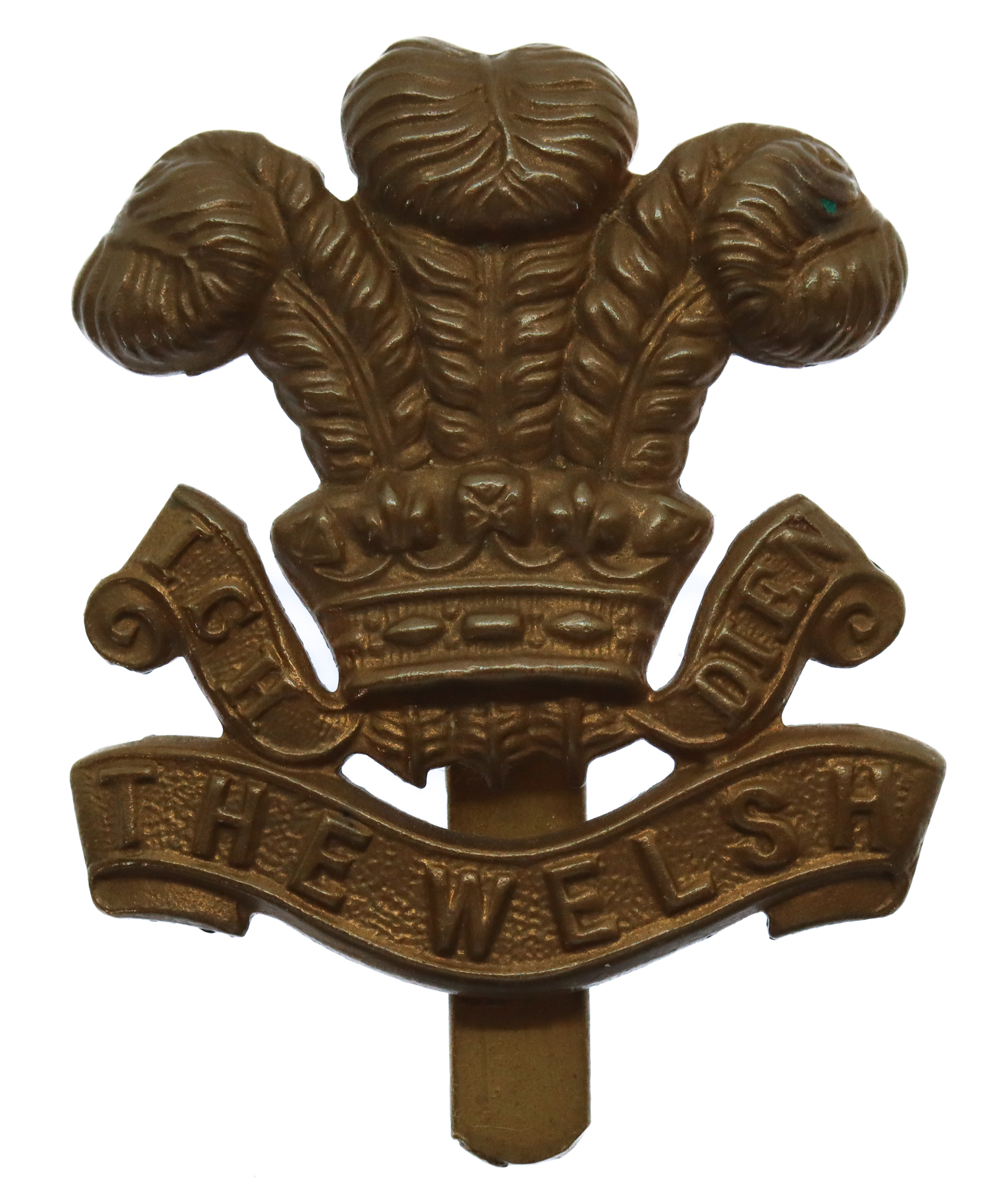 Welsh Regiment WW1 All Bass Economy Cap Badge