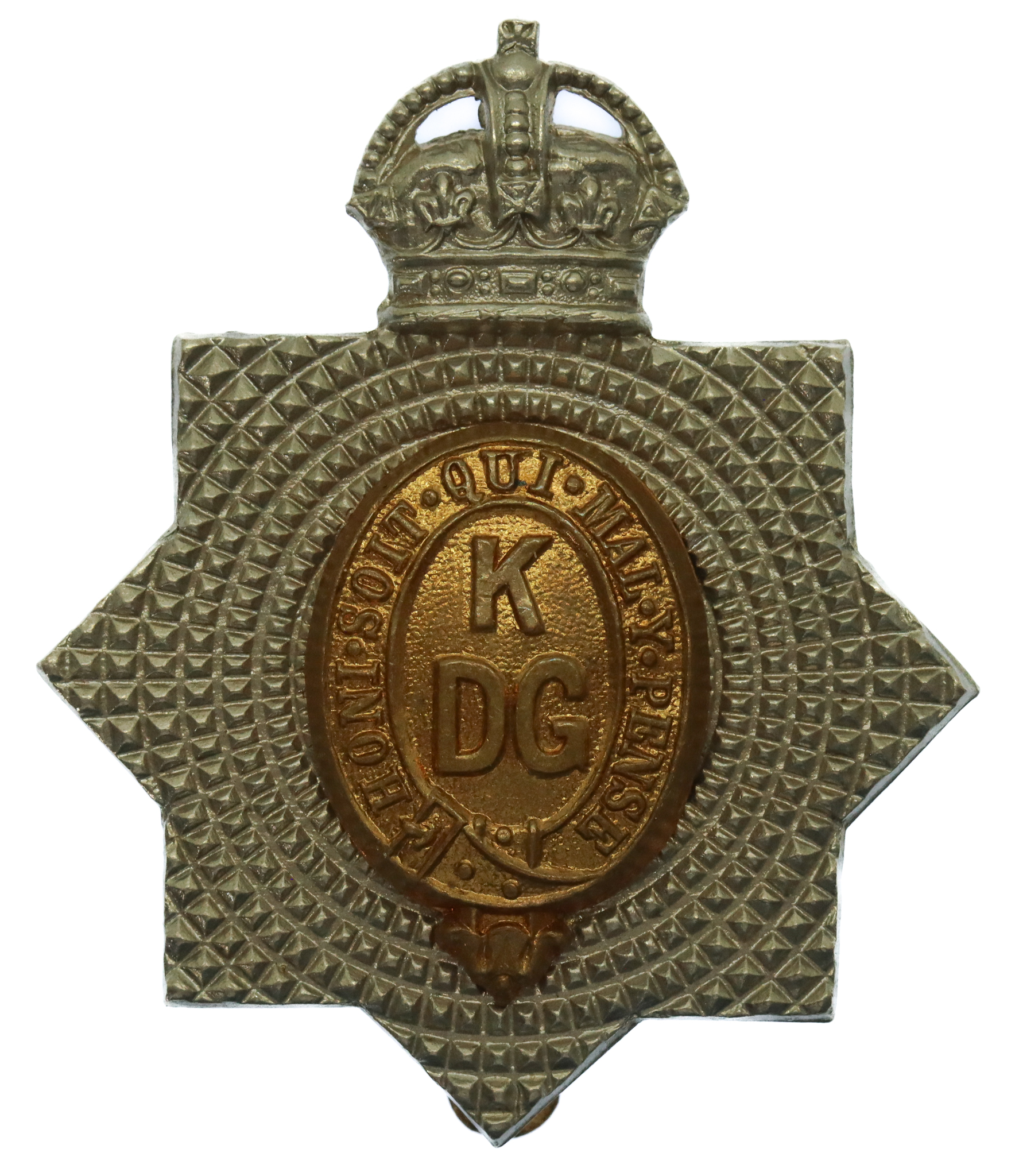1st King's Dragoon Guards Bi-Metal Cap Badge - King's Crown