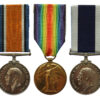 WW1 British War Medal, Victory Medal and Royal Navy Long Service& Good Conduct Medal Group of Three - Leading Seaman F.J. Sutton, Royal Navy