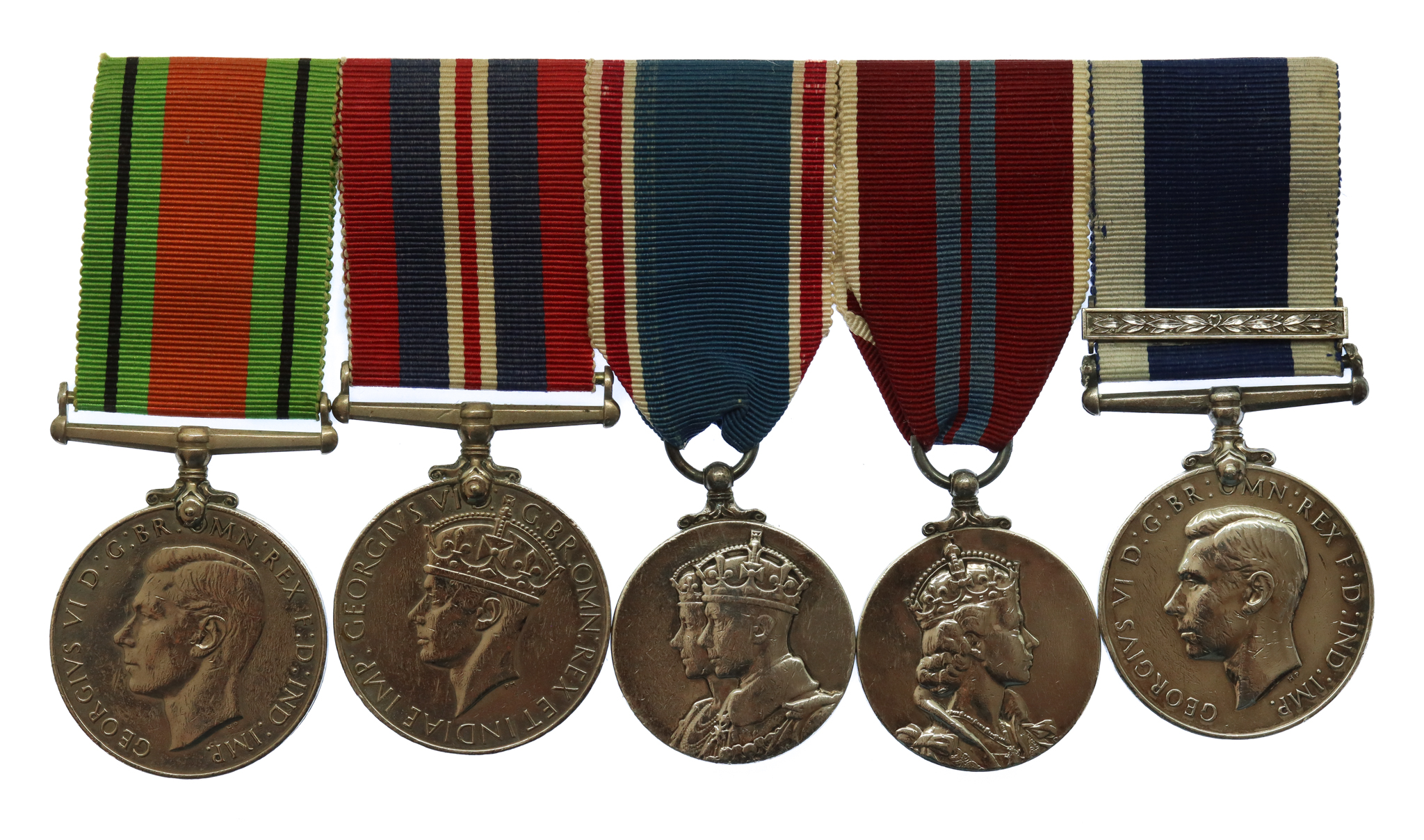 WW2 and Royal Navy Long Service & Good Conduct Medal and Bar Group of Five - Musician J. Smith, Royal Marine Band