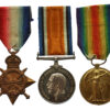 WW1 "Q" Ship "Wonganella" 1914-15 Star Medal Trio - Sto.1. G.A. Bridges, Royal Navy - Severely Wounded